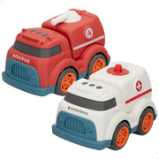Conjunto de Veículos de Emergência de Brinquedo Verde Motor Town