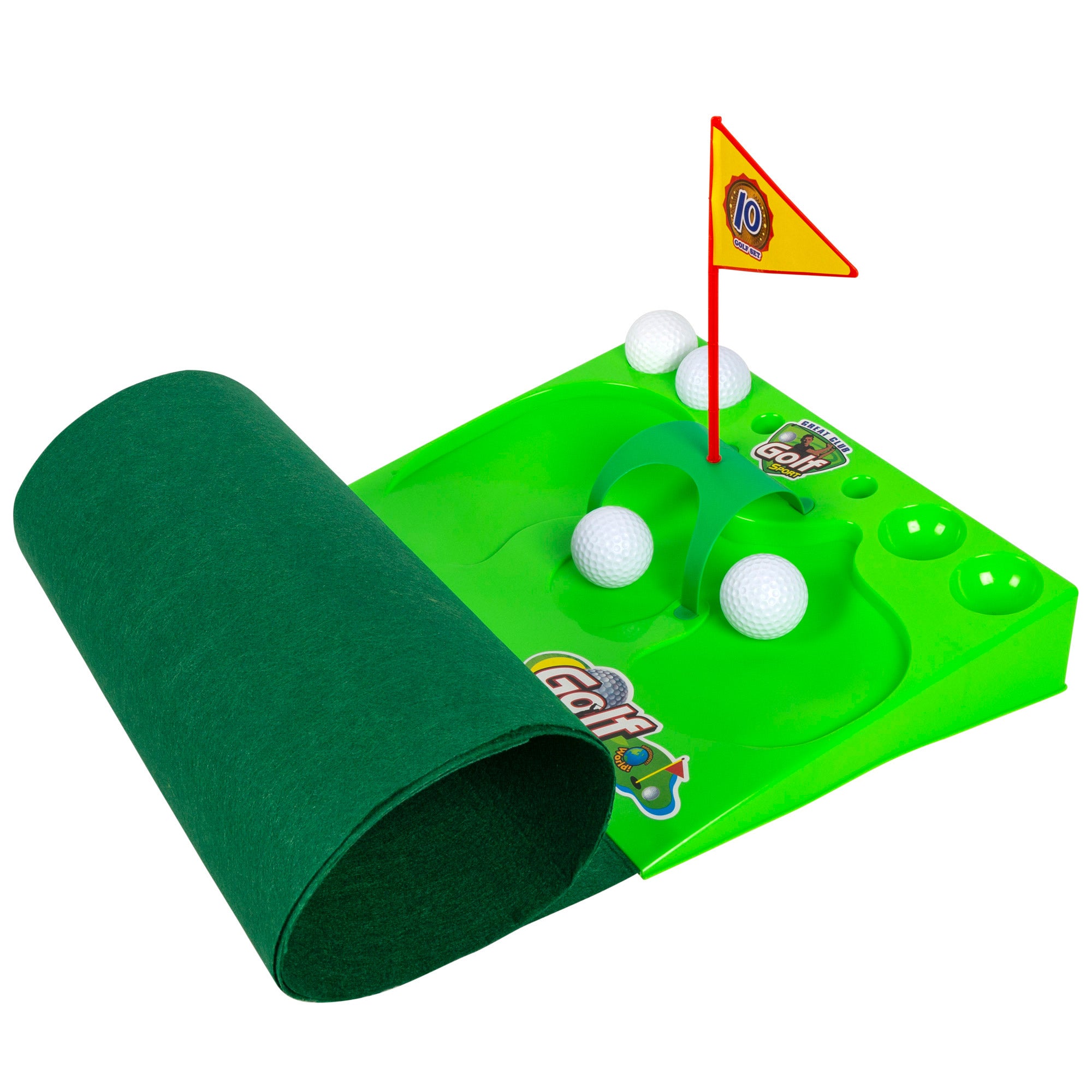 Conjunto de minigolfe CB Sports com 2 tacos e 4 bolas.