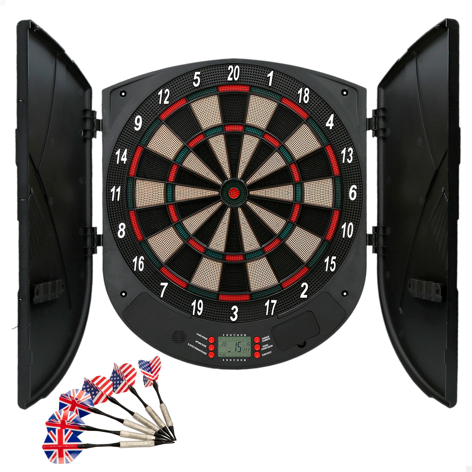 Alvo eletrónico Aktive 50x45 cm com 6 dardos