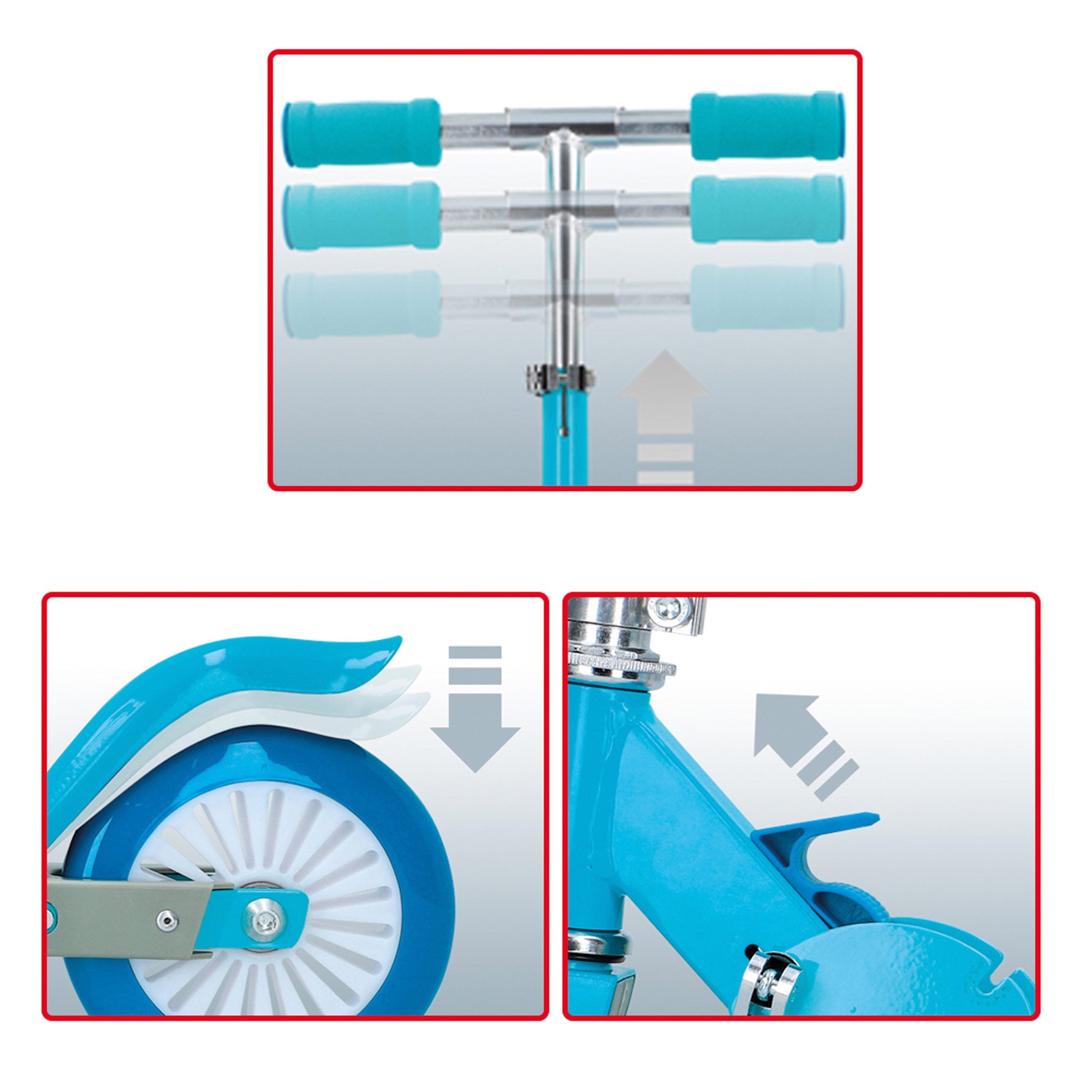 Trotinete dobrável azul de duas rodas CB Riders