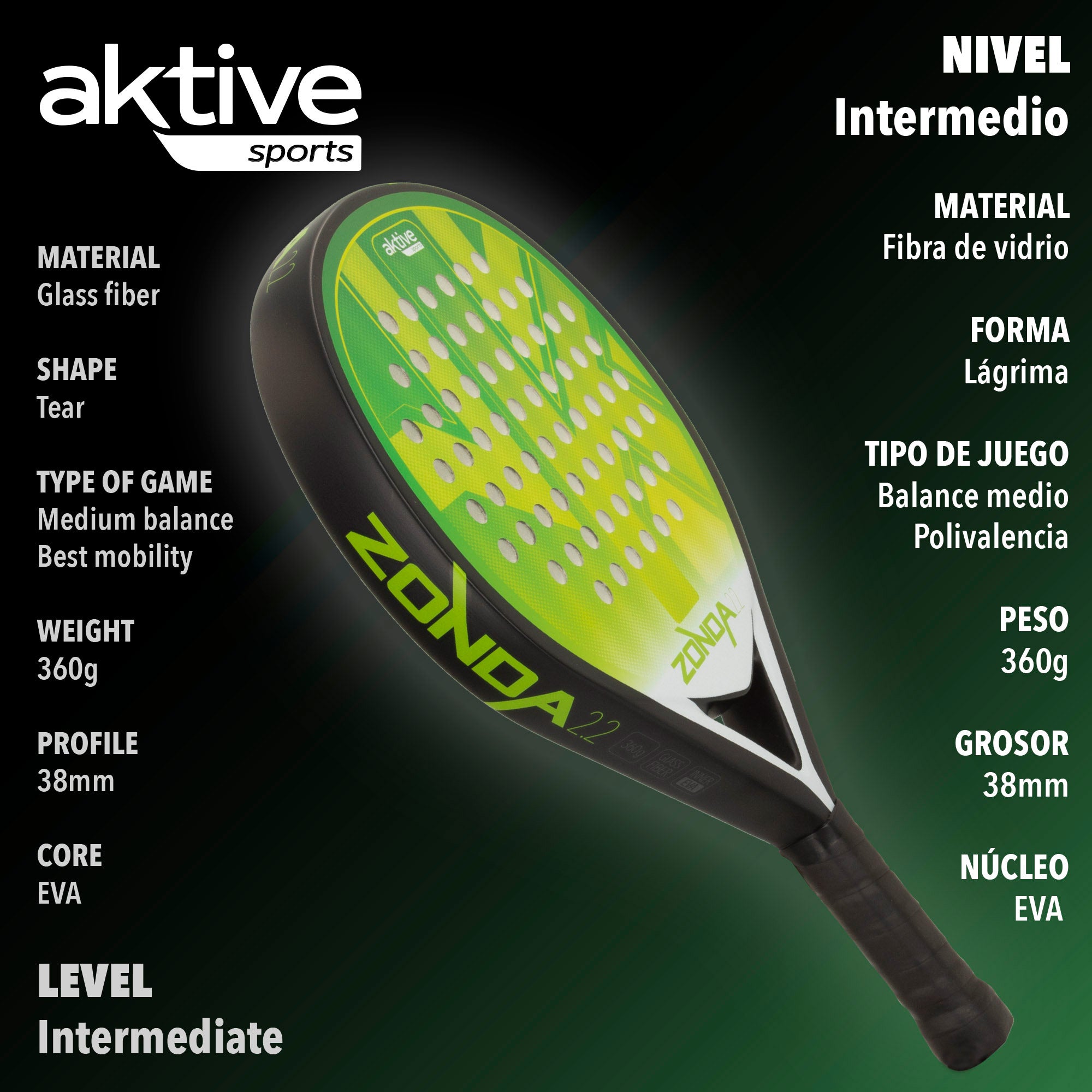 Raquete Padel Zonda 2.2 Power-Control Aktive