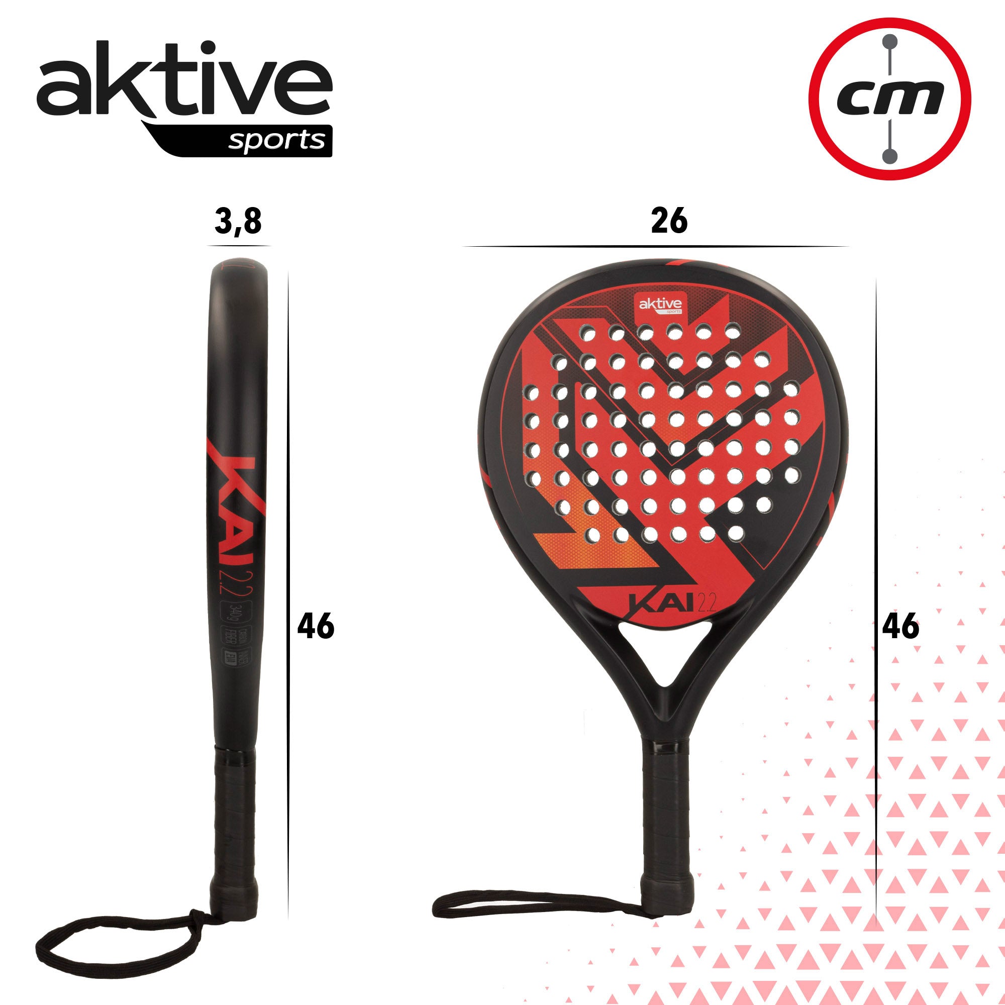 Raquete de padel Kai 2.2 Control Aktive