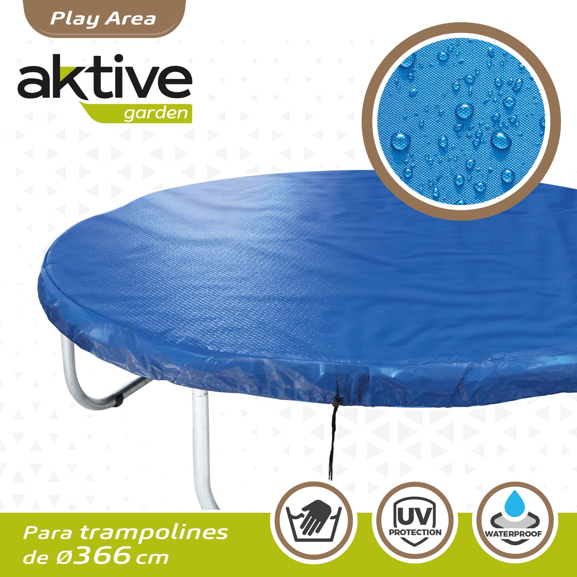 Capa impermeável Aktive para trampolim, Ø366 cm, com proteção UV.