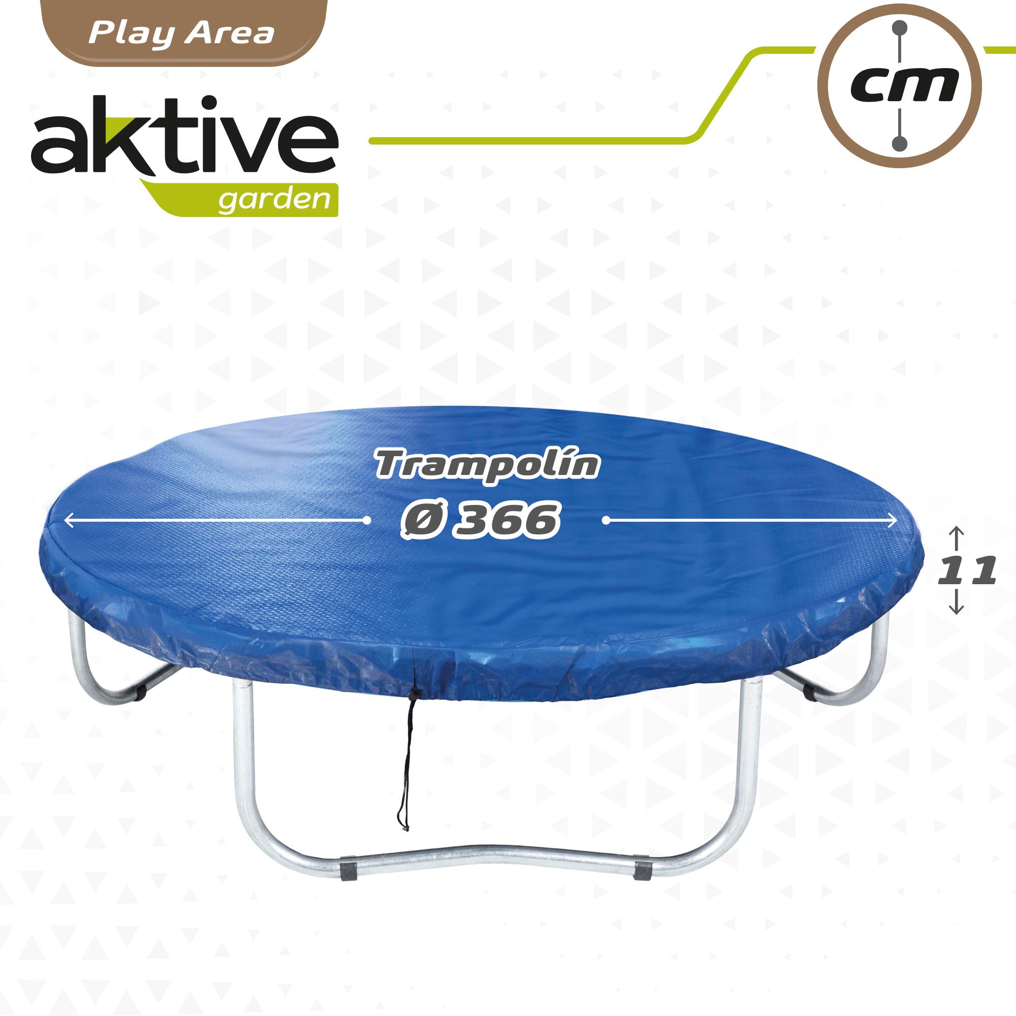Capa impermeável Aktive para trampolim, Ø366 cm, com proteção UV.