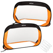 Conjunto de 2 balizas de futebol dobráveis ​​da Aktive Sports