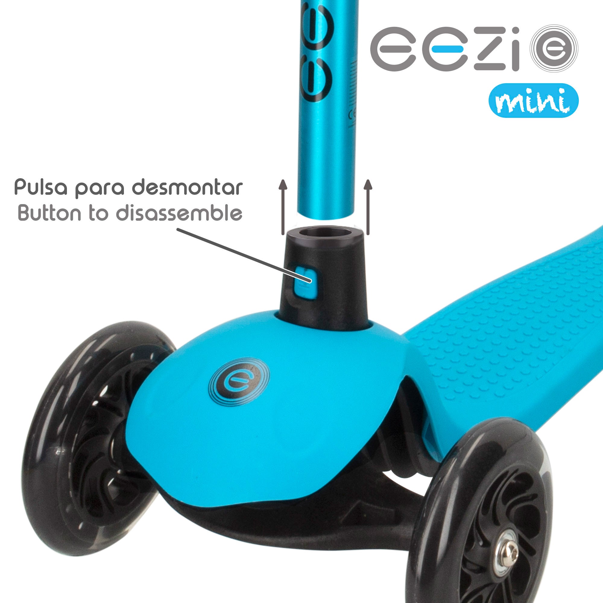 Trotinete EEZI Azul de 3 Rodas com Guiador Removível