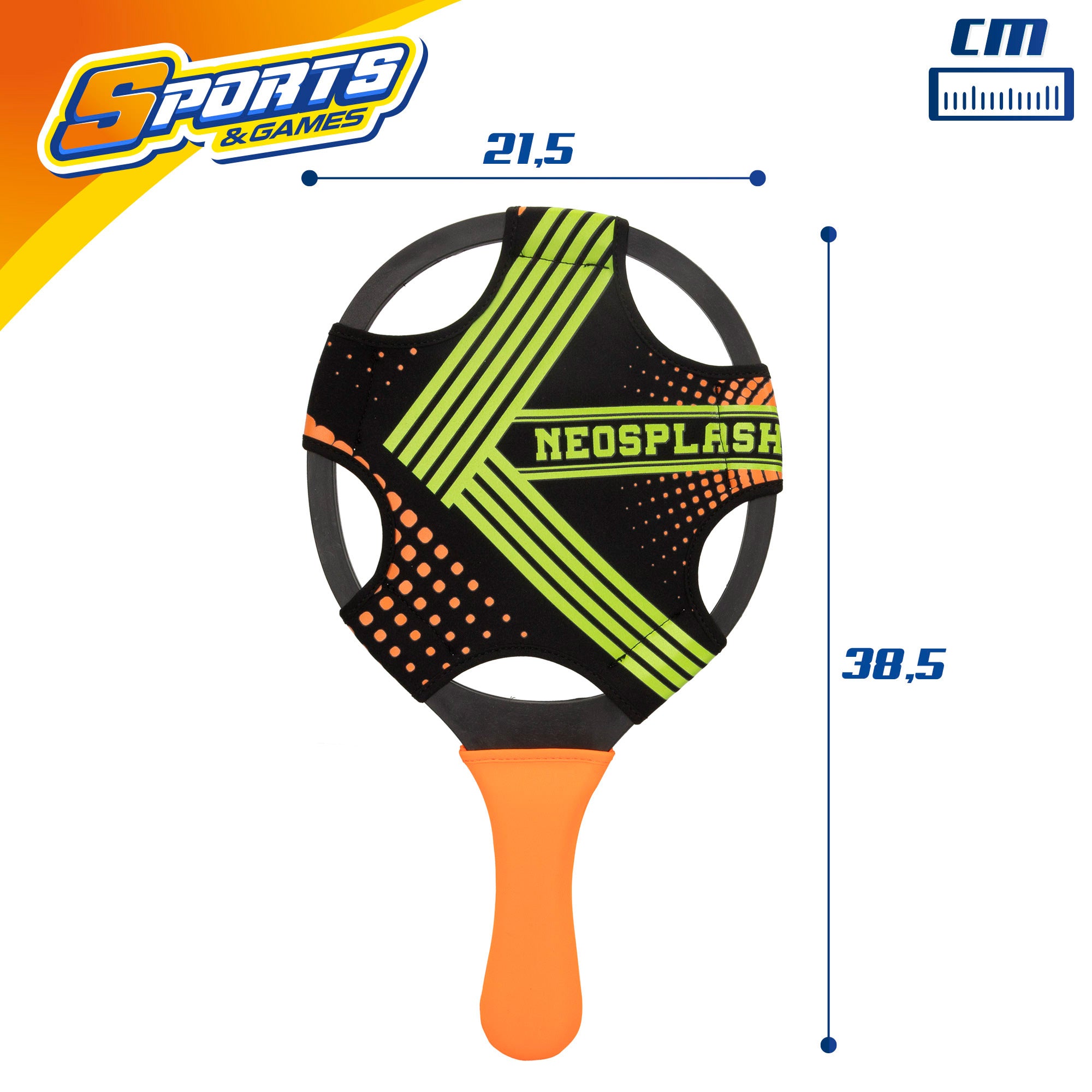 Conjunto de 2 raquetes de praia com bola COLORBABY