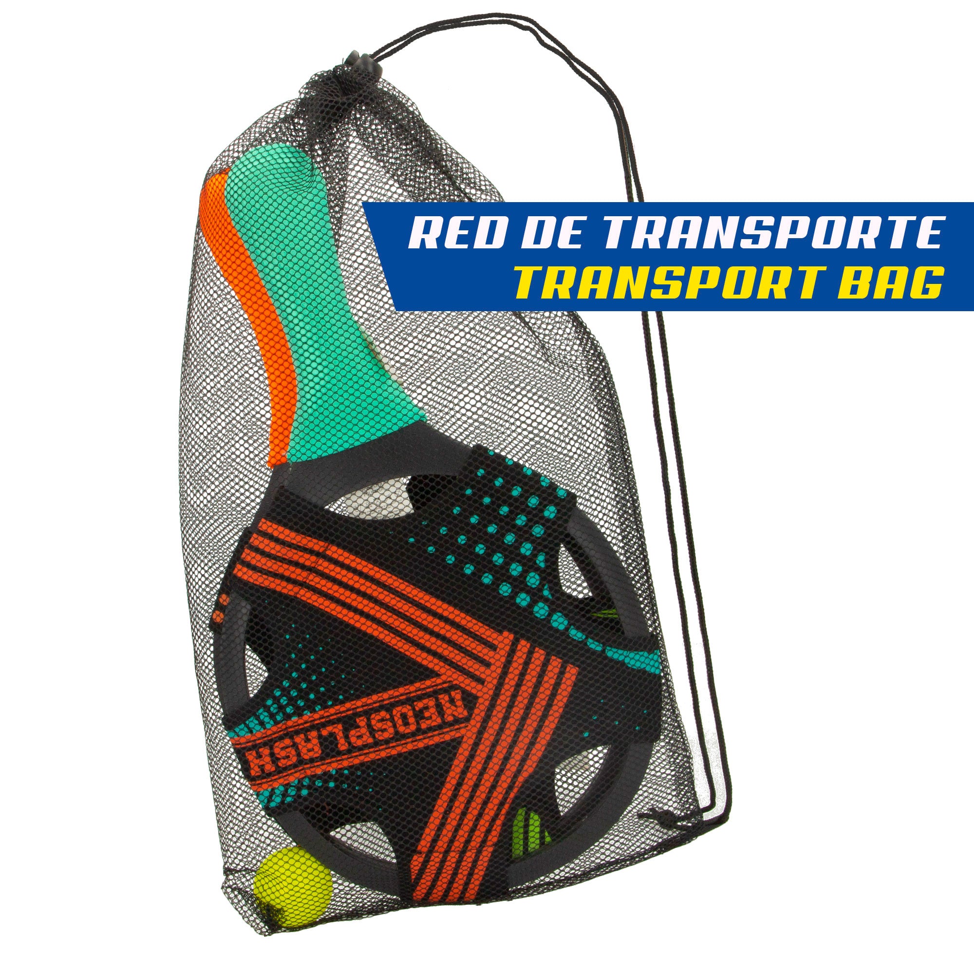 Conjunto de 2 raquetes de praia com bola COLORBABY