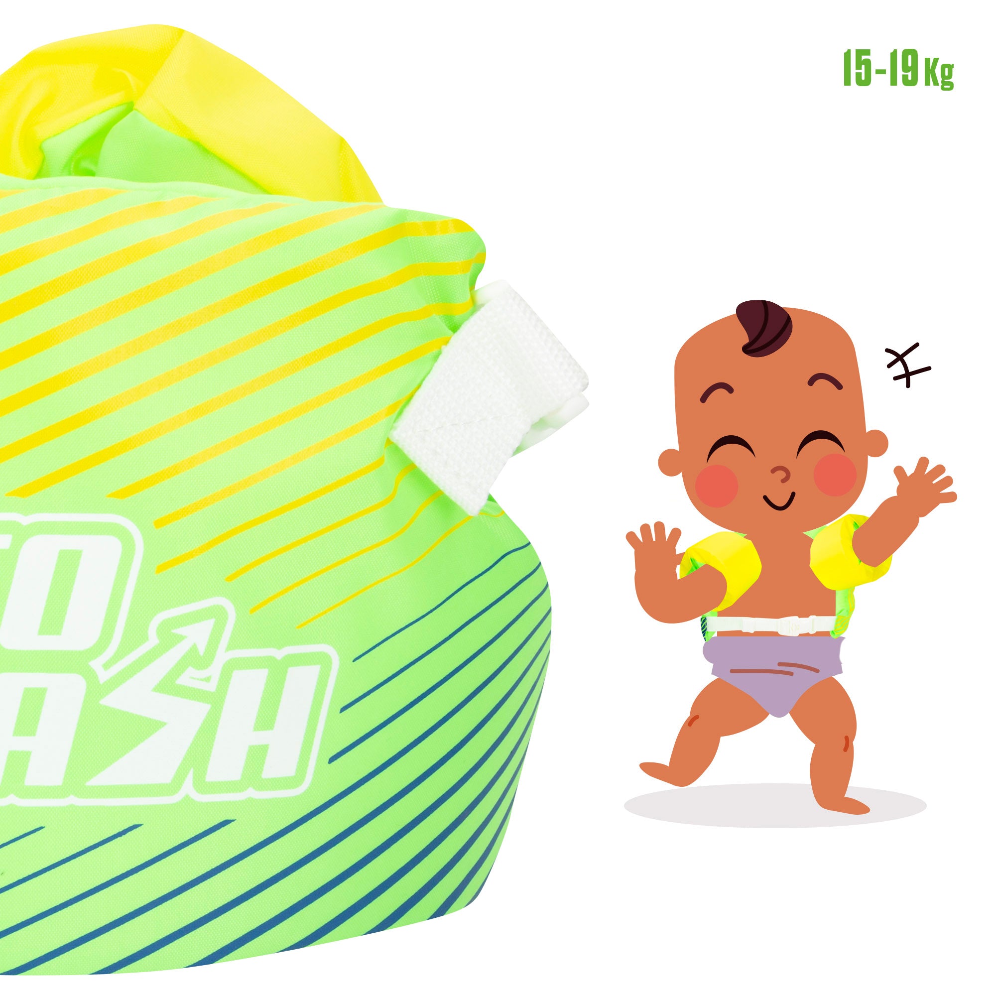 Boia aquática infantil com braçadeiras para bebés dos 15 aos 19 kg