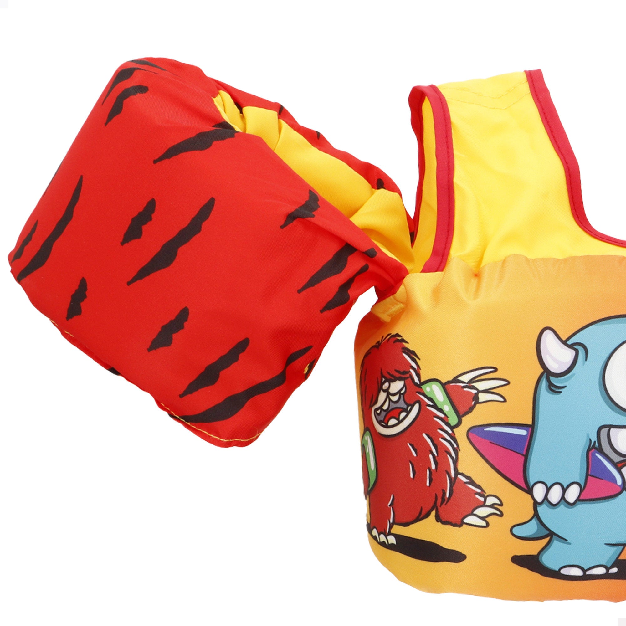 Colete salva-vidas para criança Aqua Sport Monster, ajustável, de 15 a 30 kg.