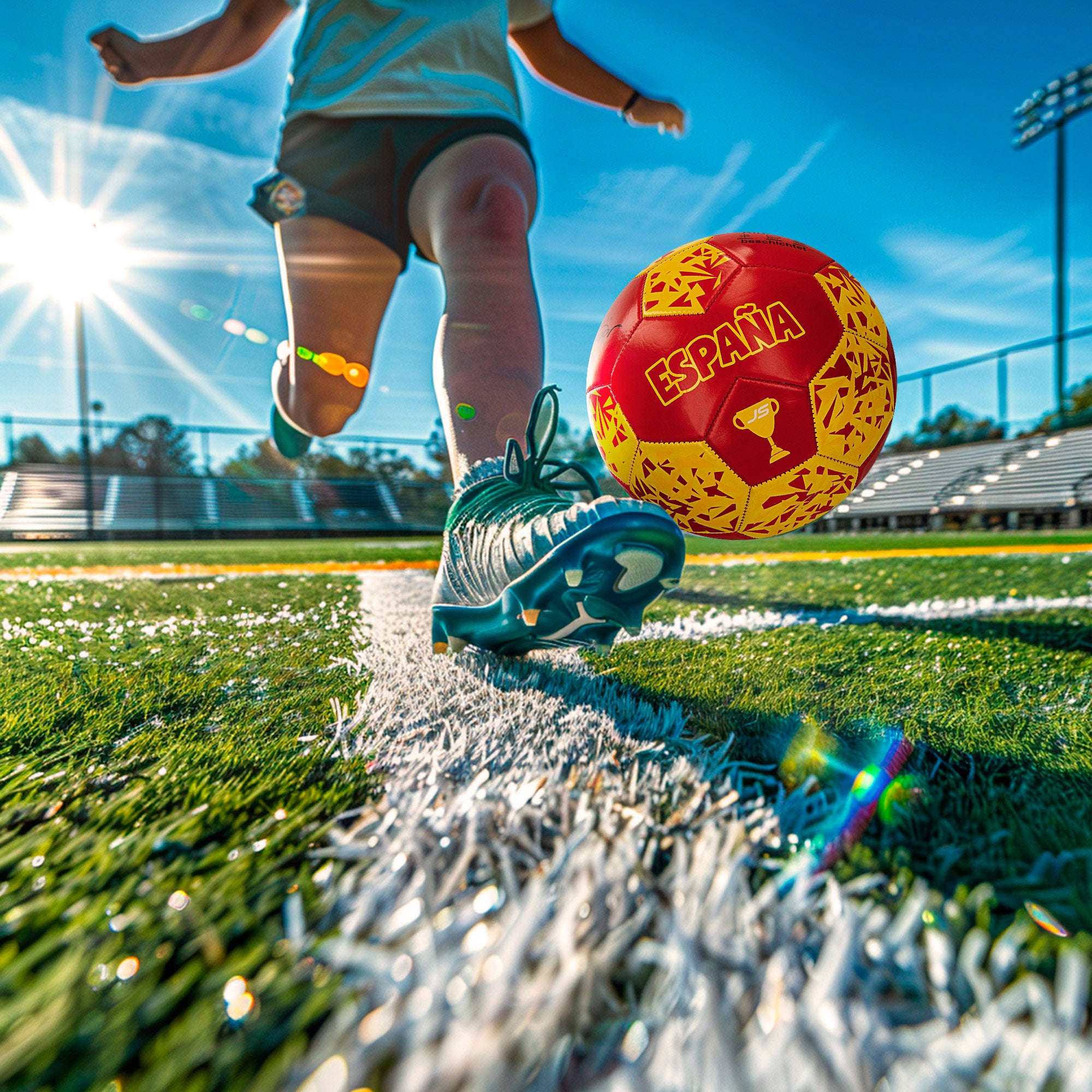 Bola de futebol espanhola tamanho 5 (desinflada) John