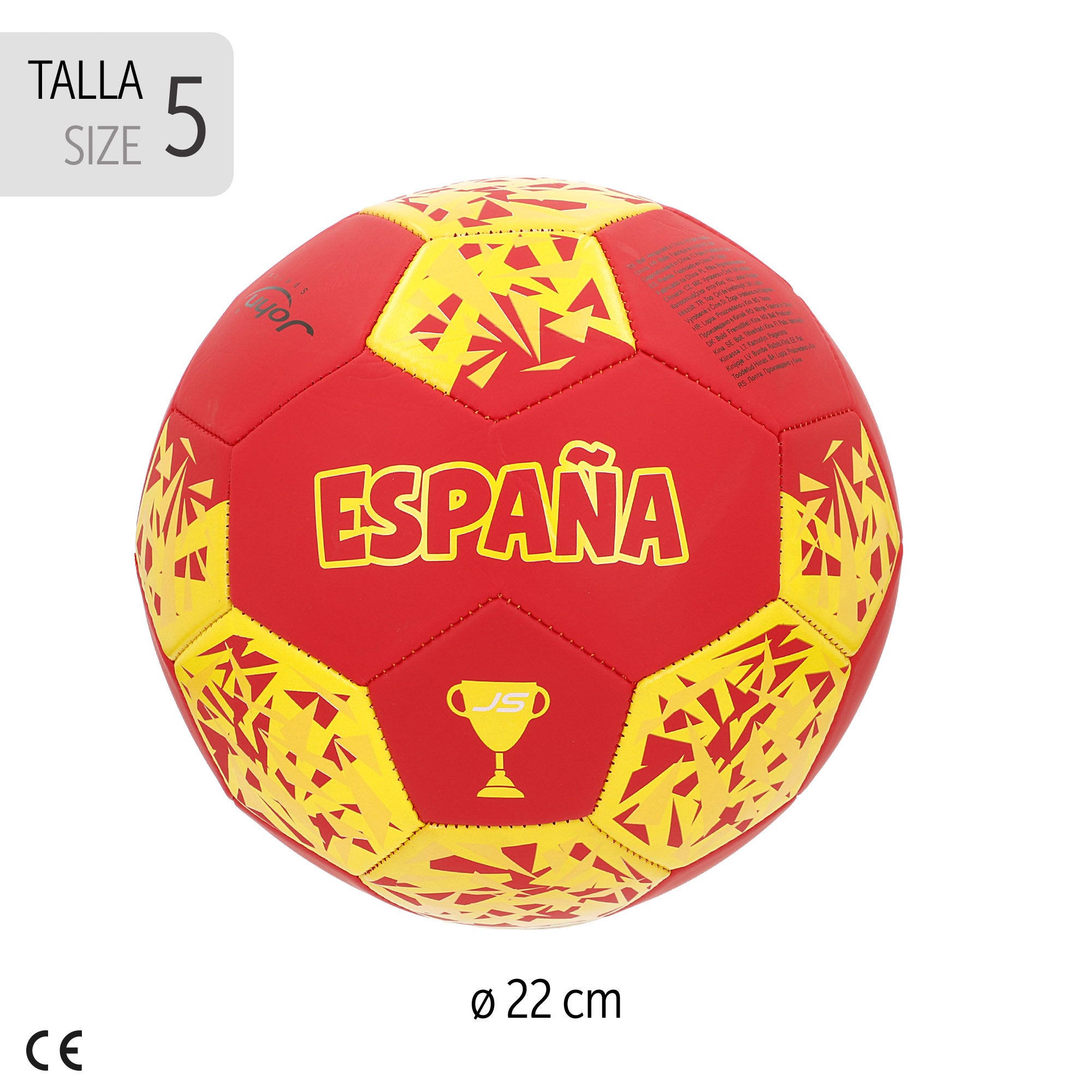 Bola de futebol espanhola tamanho 5 (desinflada) John