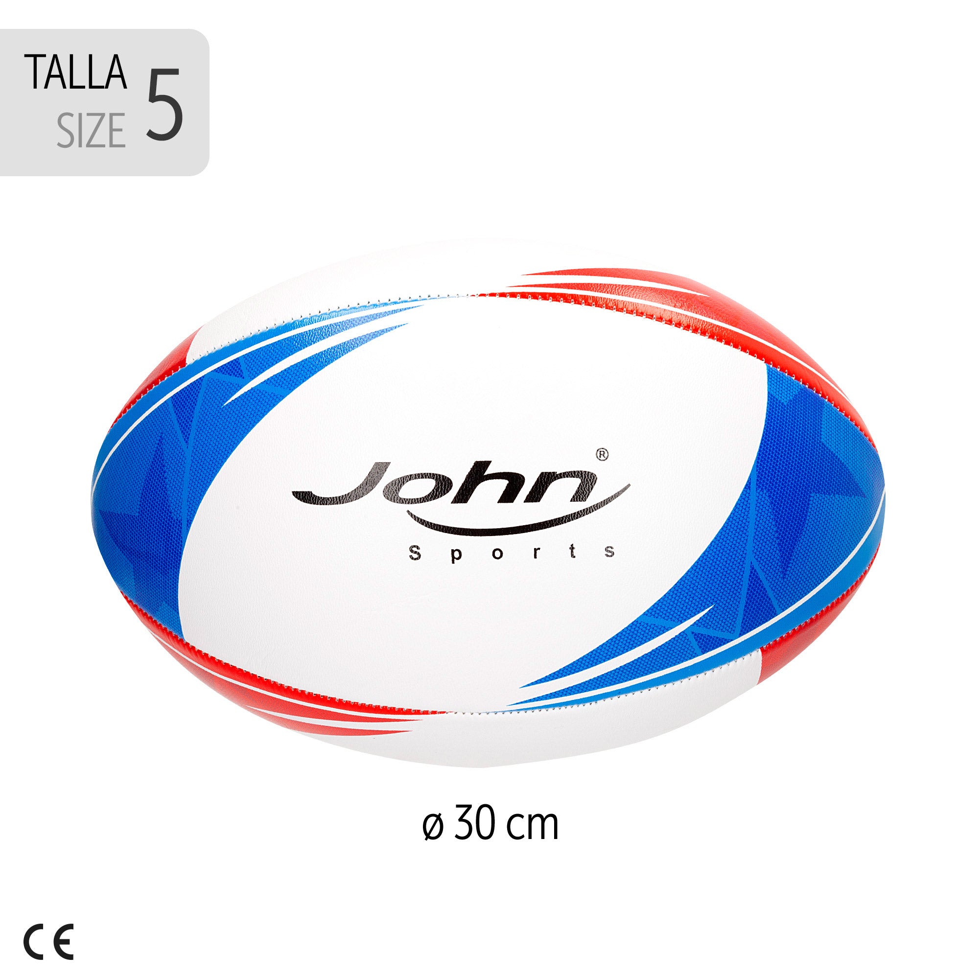 Bola de rugby tamanho 5 - Ø30 cm João