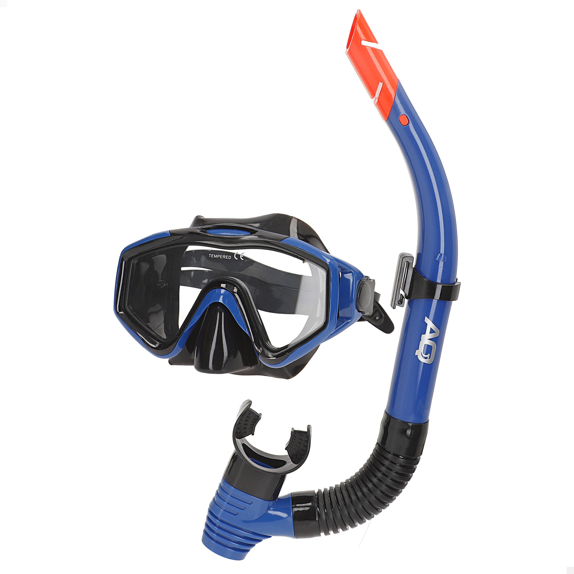 Conjunto Aqua Sport com óculos de mergulho 150º e snorkel para adulto