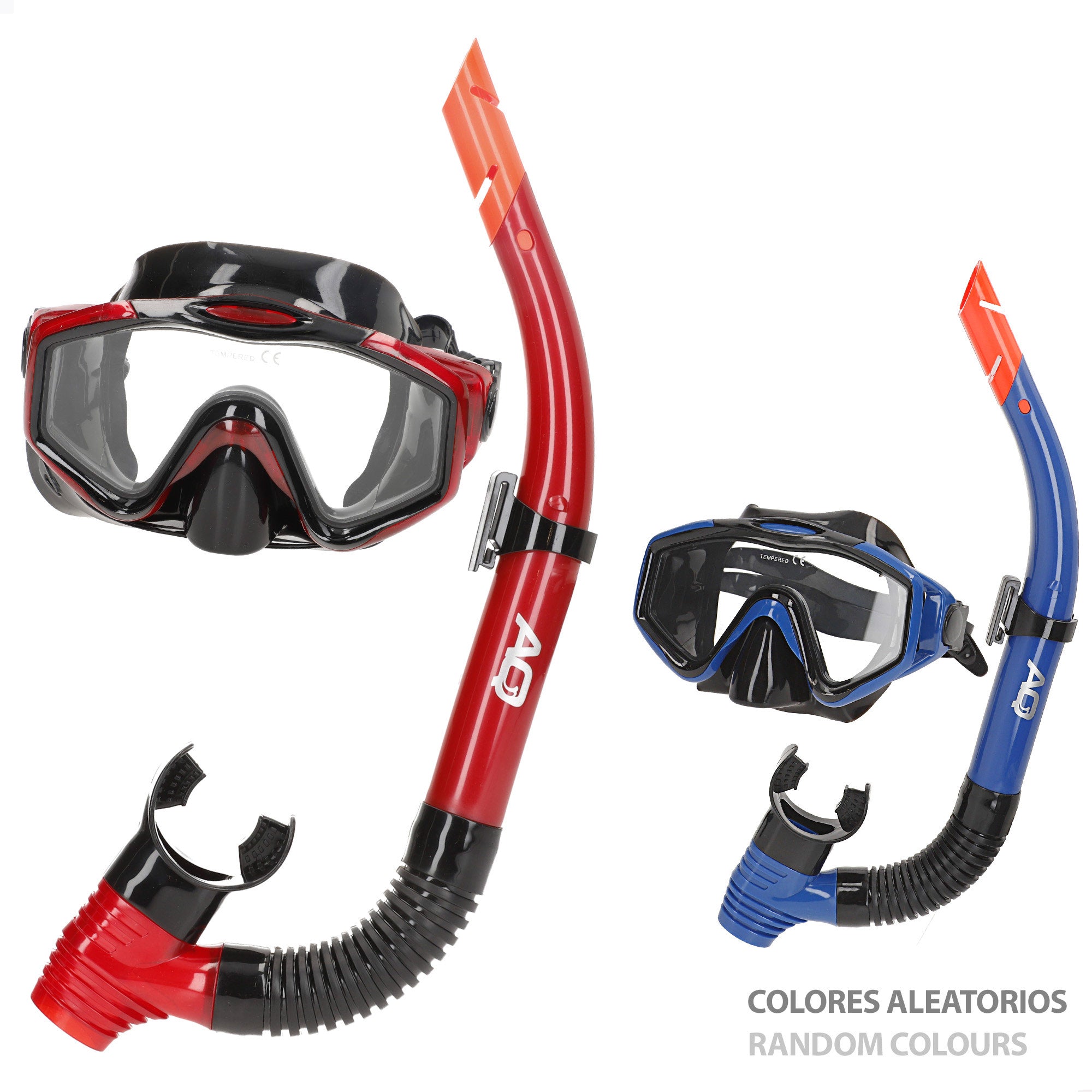 Conjunto Aqua Sport com óculos de mergulho 150º e snorkel para adulto