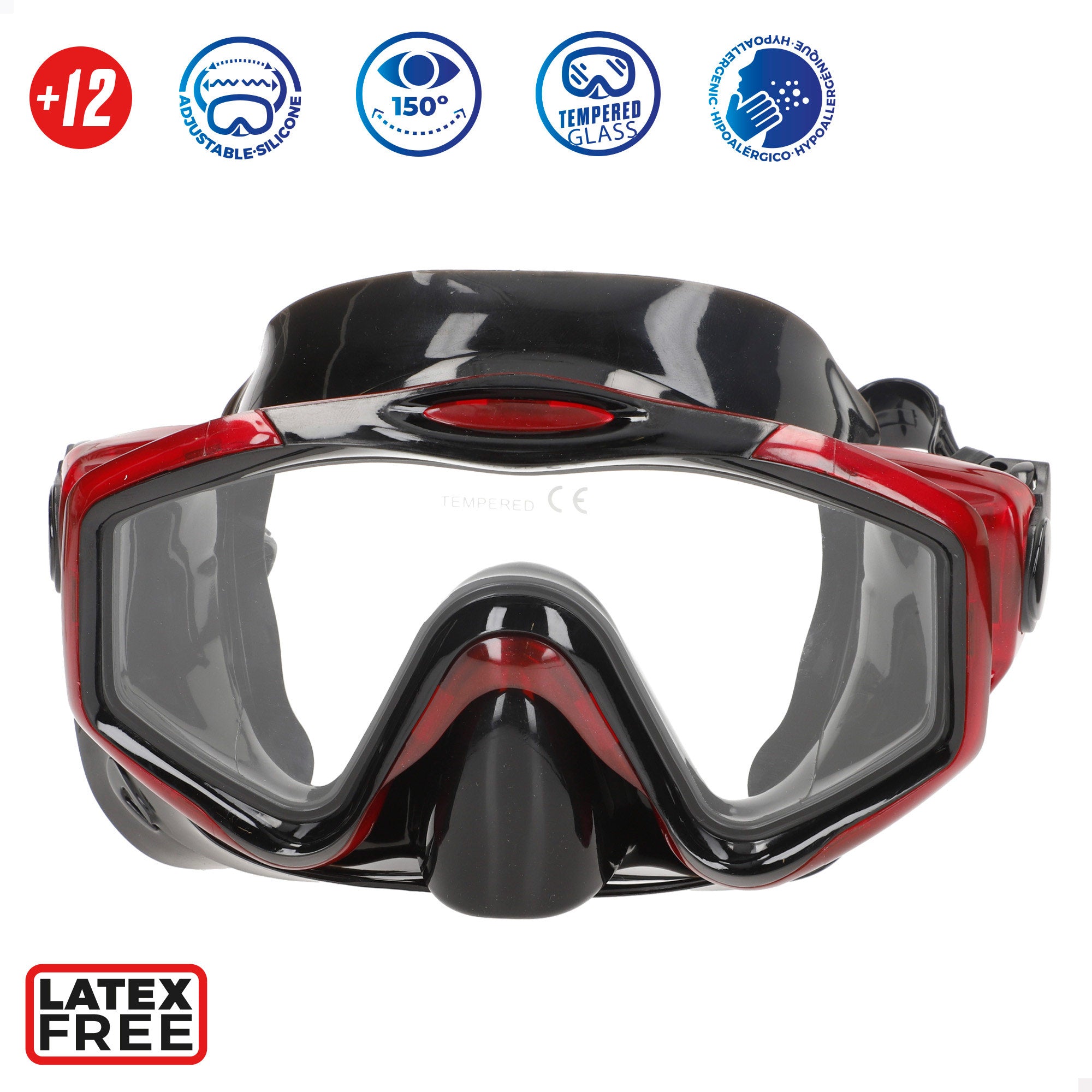 Conjunto Aqua Sport com óculos de mergulho 150º e snorkel para adulto