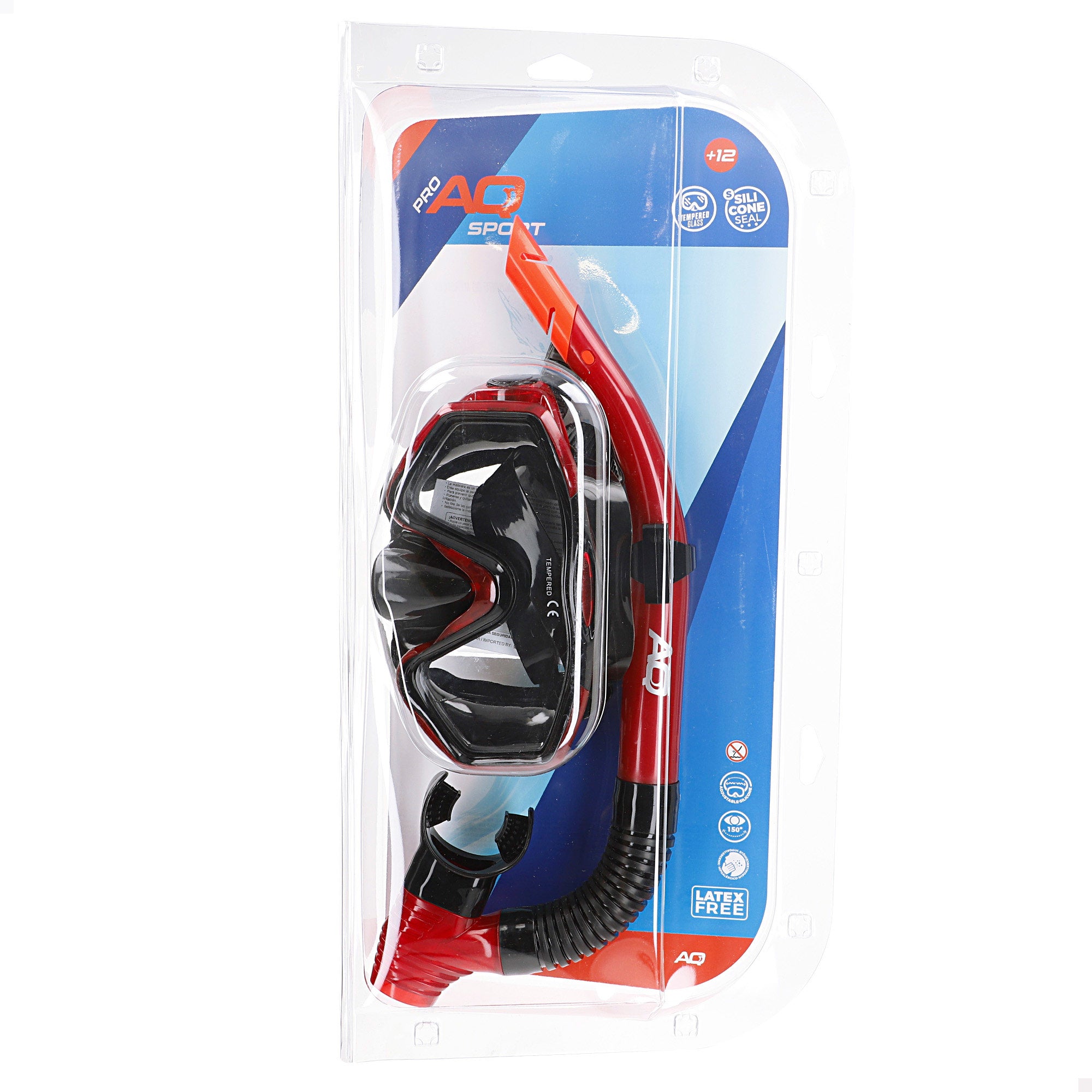 Conjunto Aqua Sport com óculos de mergulho 150º e snorkel para adulto