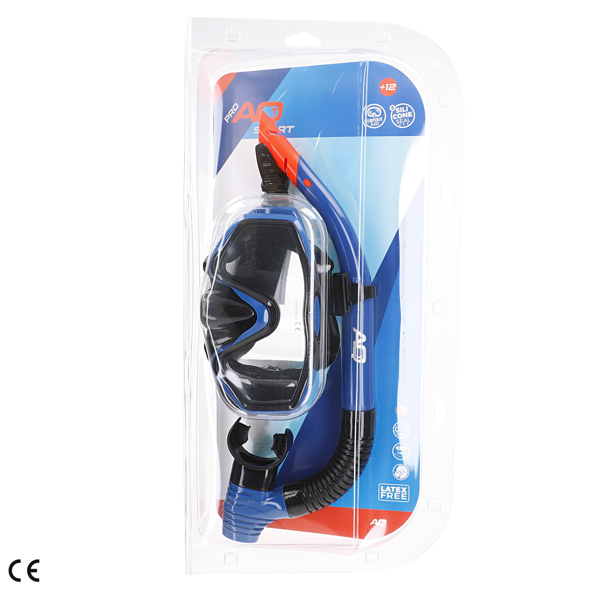 Conjunto Aqua Sport com óculos de mergulho 150º e snorkel para adulto