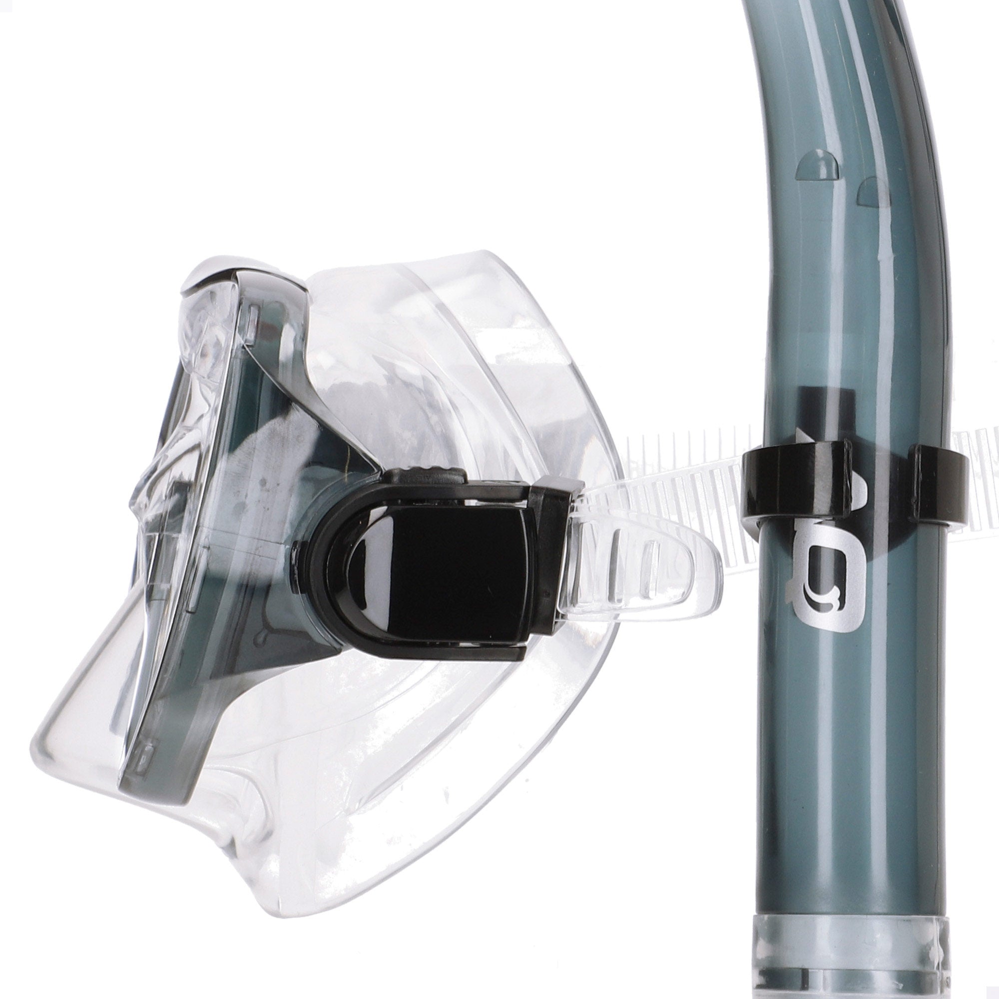 Conjunto Aqua Sport com óculos de mergulho 150º e snorkel adulto cinzento/branco