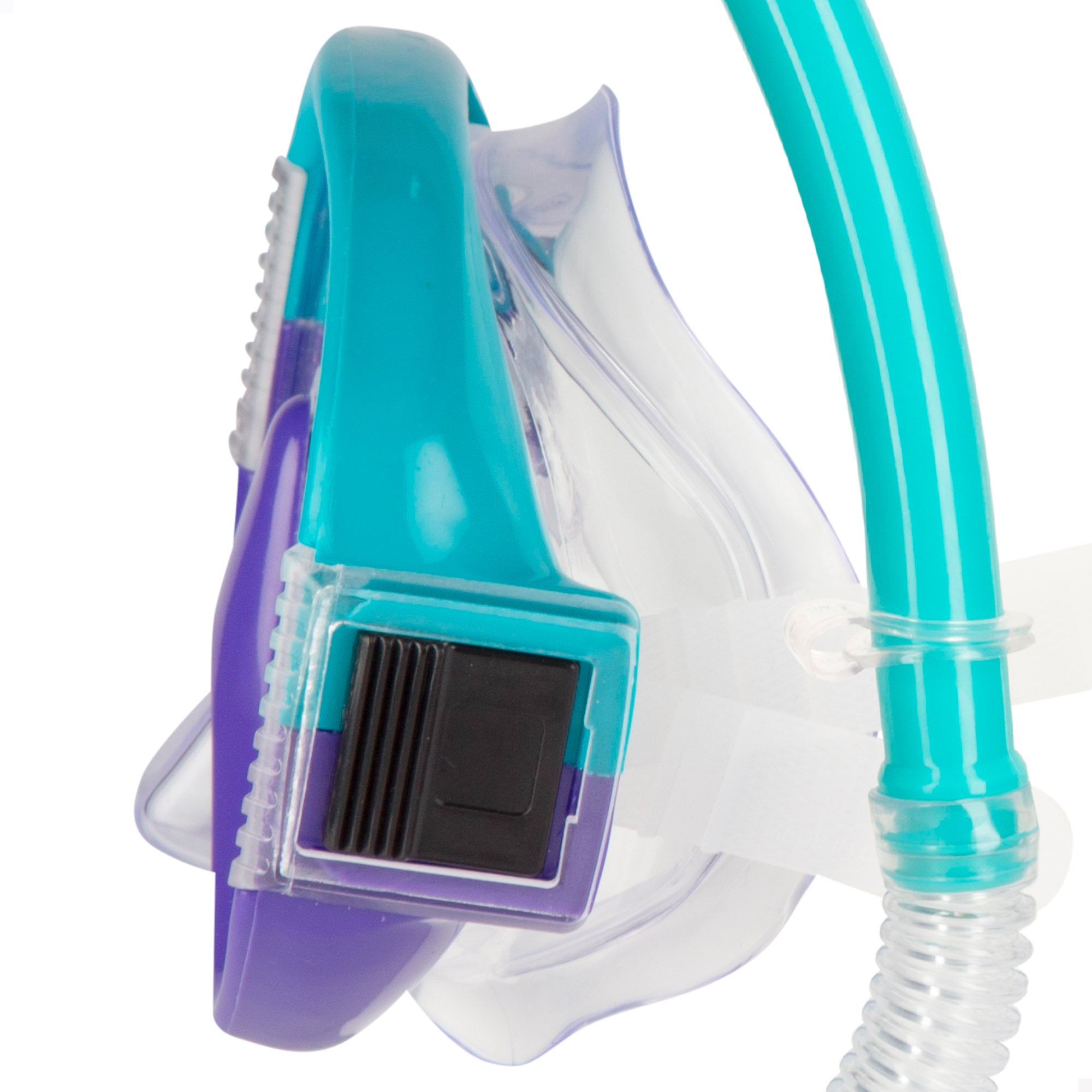 Conjunto Aqua Sport com óculos de mergulho e snorkel para adulto, turquesa/lilás