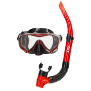 Conjunto Aqua Sport para adulto: óculos de mergulho e snorkel com estojo.