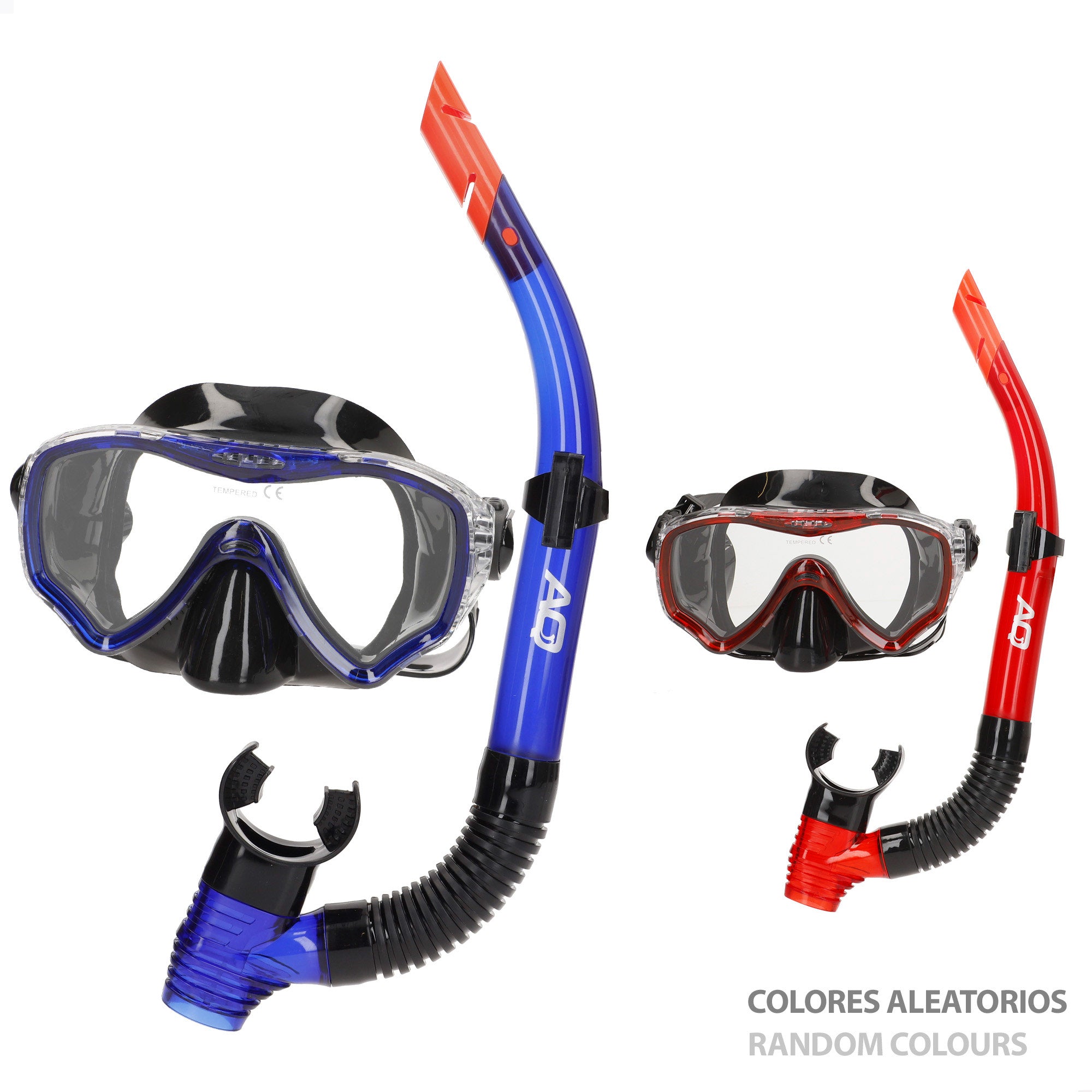 Conjunto Aqua Sport para adulto: óculos de mergulho e snorkel com estojo.