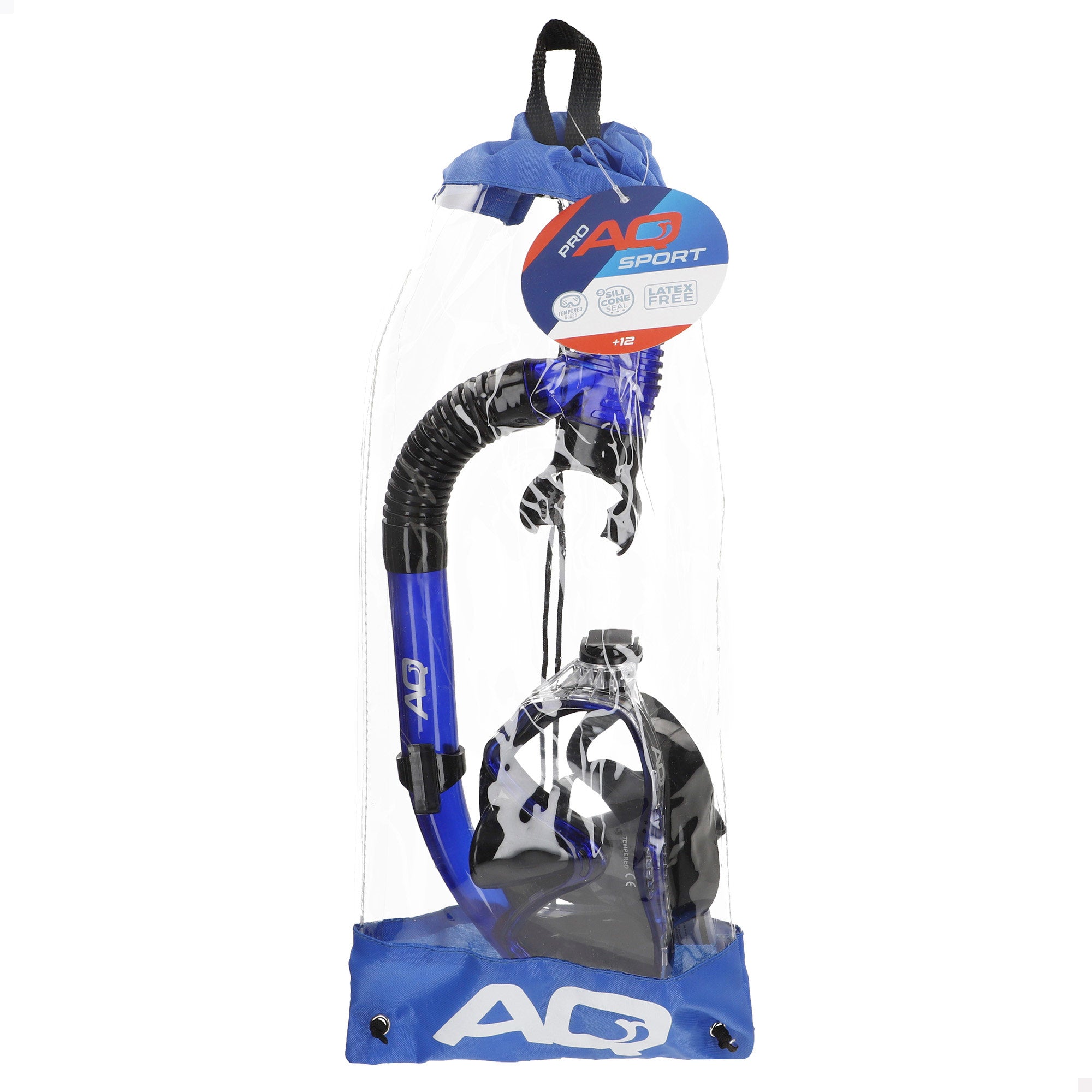 Conjunto Aqua Sport para adulto: óculos de mergulho e snorkel com estojo.