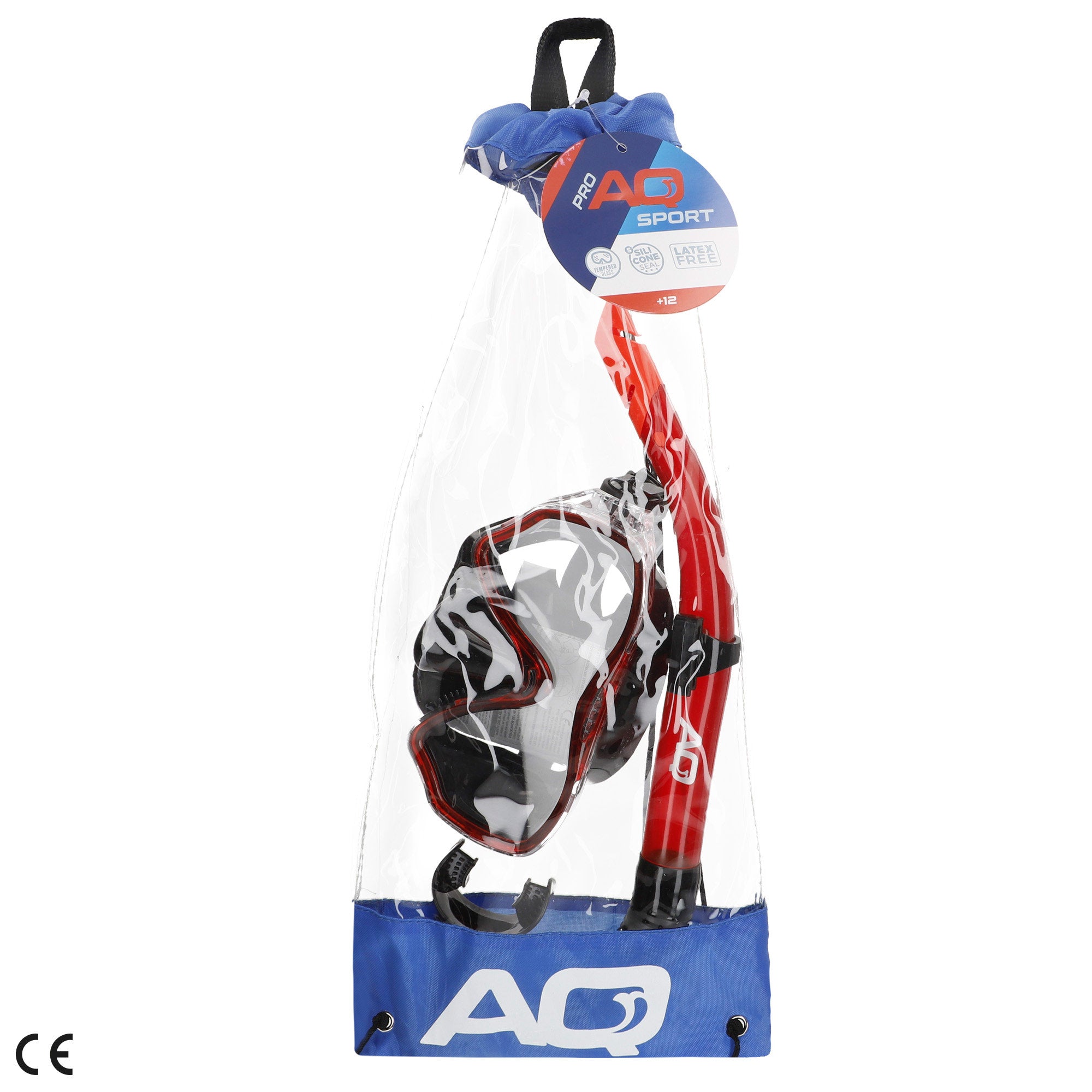 Conjunto Aqua Sport para adulto: óculos de mergulho e snorkel com estojo.