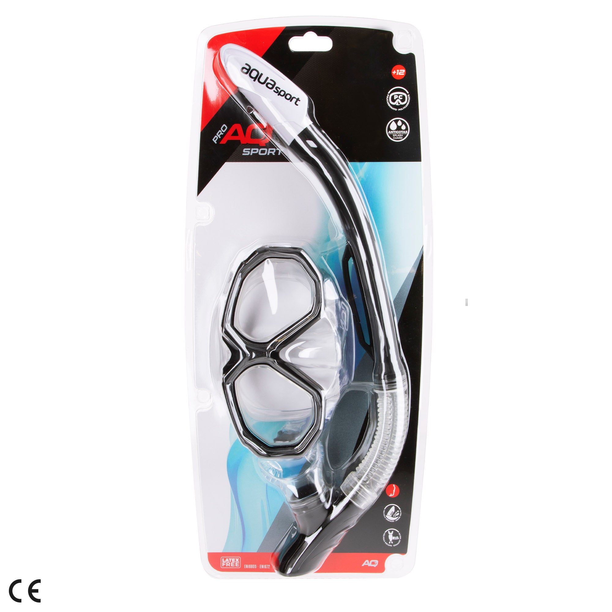 Conjunto Aqua Sport para adulto: óculos de mergulho com snorkel.