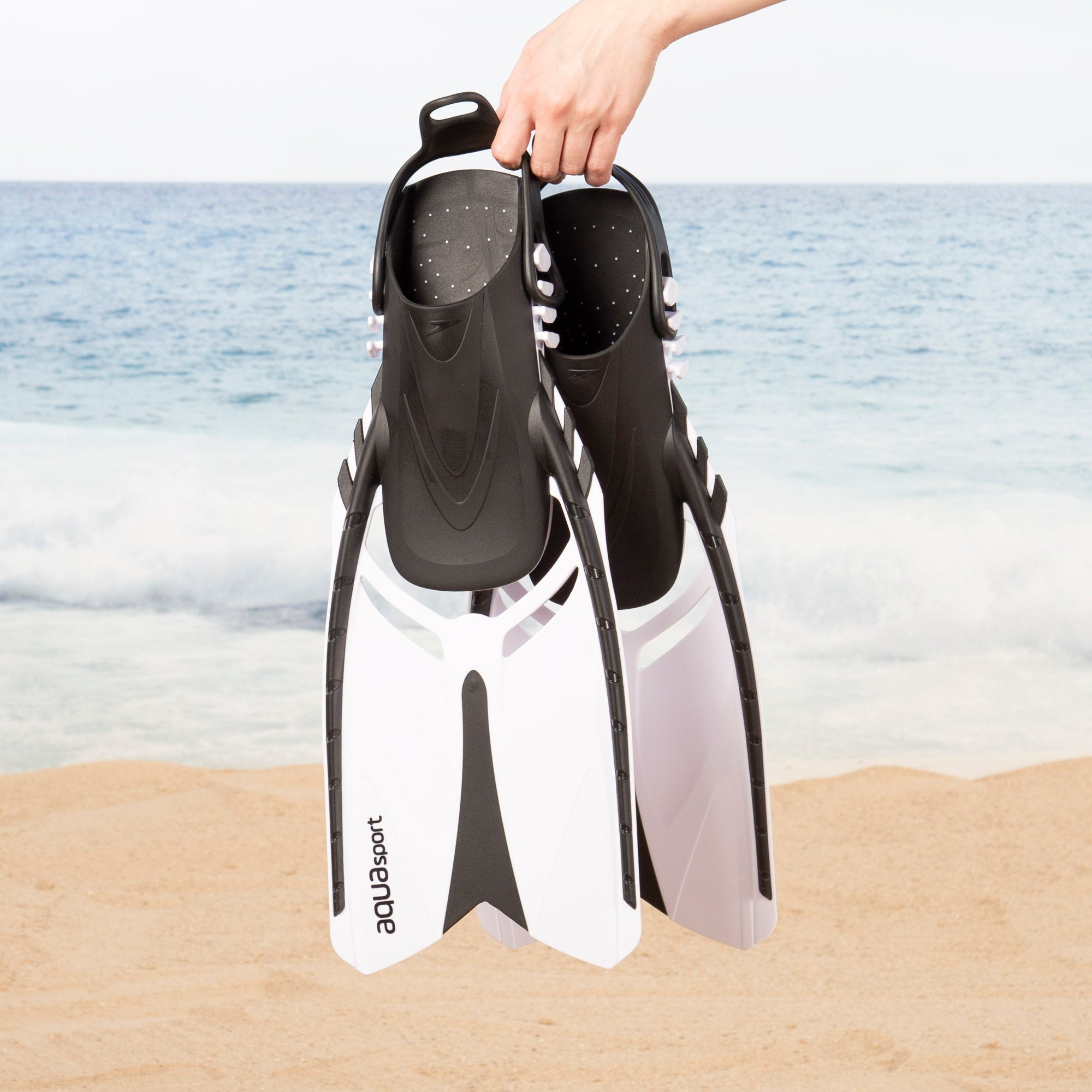 Conjunto de mergulho Aqua Sport para adulto com snorkel e barbatanas, tamanhos 38 a 42.