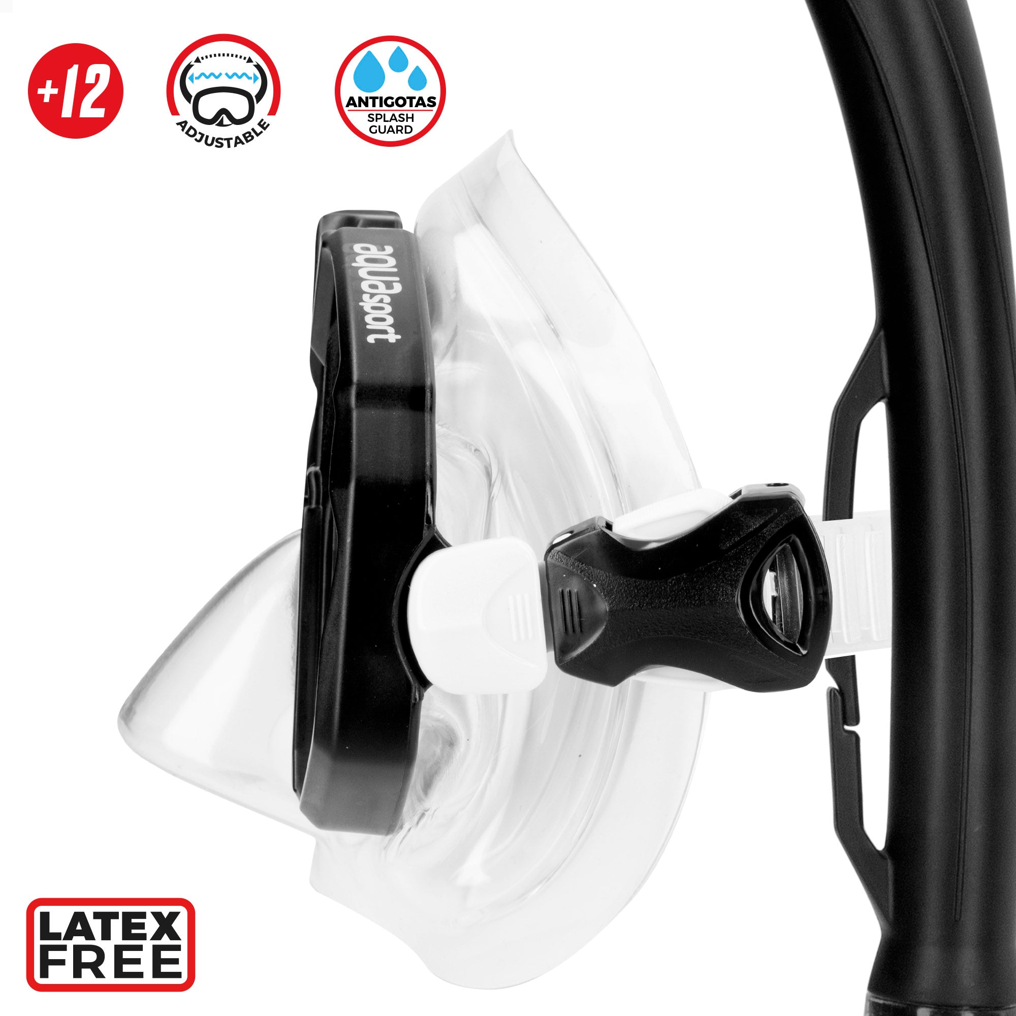 Conjunto de mergulho Aqua Sport para adulto com snorkel e barbatanas, tamanhos 42,5 a 47.