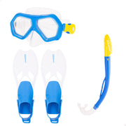 Conjunto Aqua Sport para criança com óculos de mergulho, snorkel e barbatanas, tamanhos 32 a 37.