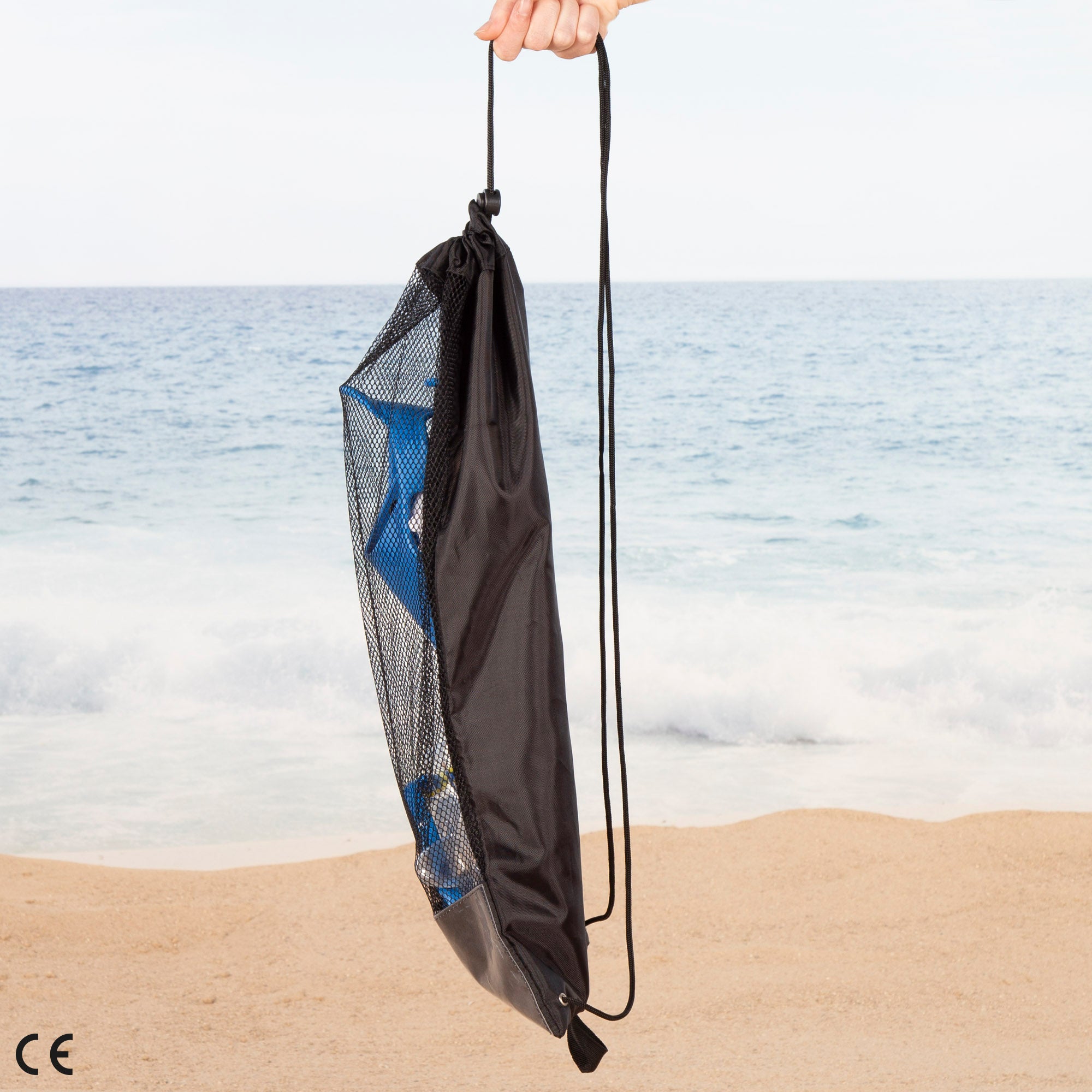 Conjunto Aqua Sport para criança com óculos de mergulho, snorkel e barbatanas, tamanhos 32 a 37.