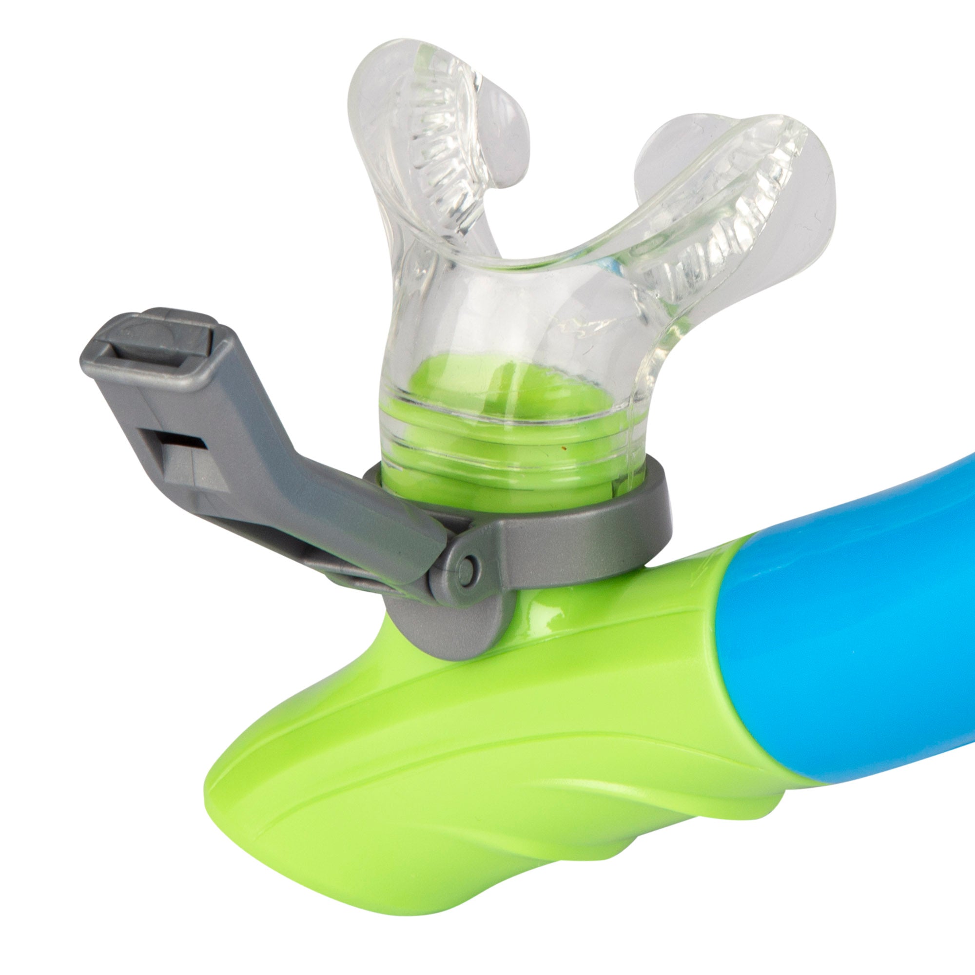 Conjunto de óculos de mergulho e snorkel para crianças para desportos aquáticos com suporte para câmara.