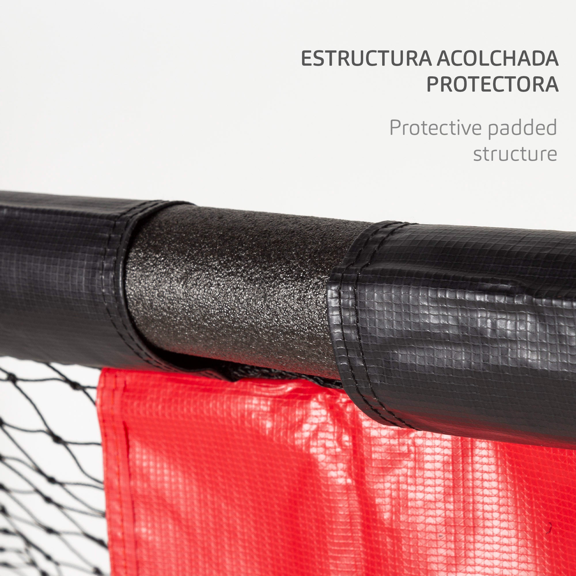 Trave de futebol Aktive 3m com proteção, rede e estacas.