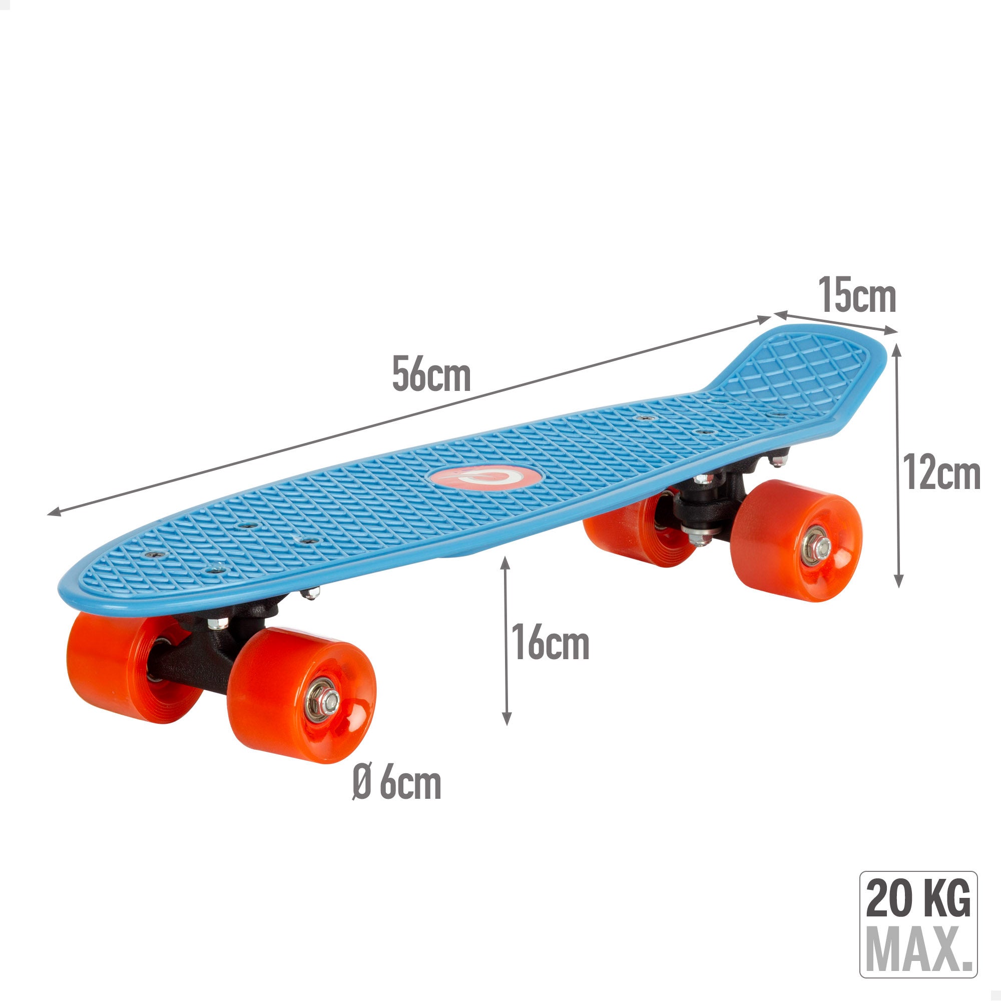 Skate EVO Azul com Luzes