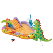 Parque Aquático Insuflável INTEX Dino Park com Tobogã e Esguicho