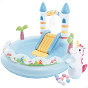 INTEX Centro de jogos insuflável com escorrega castelo unicórnio