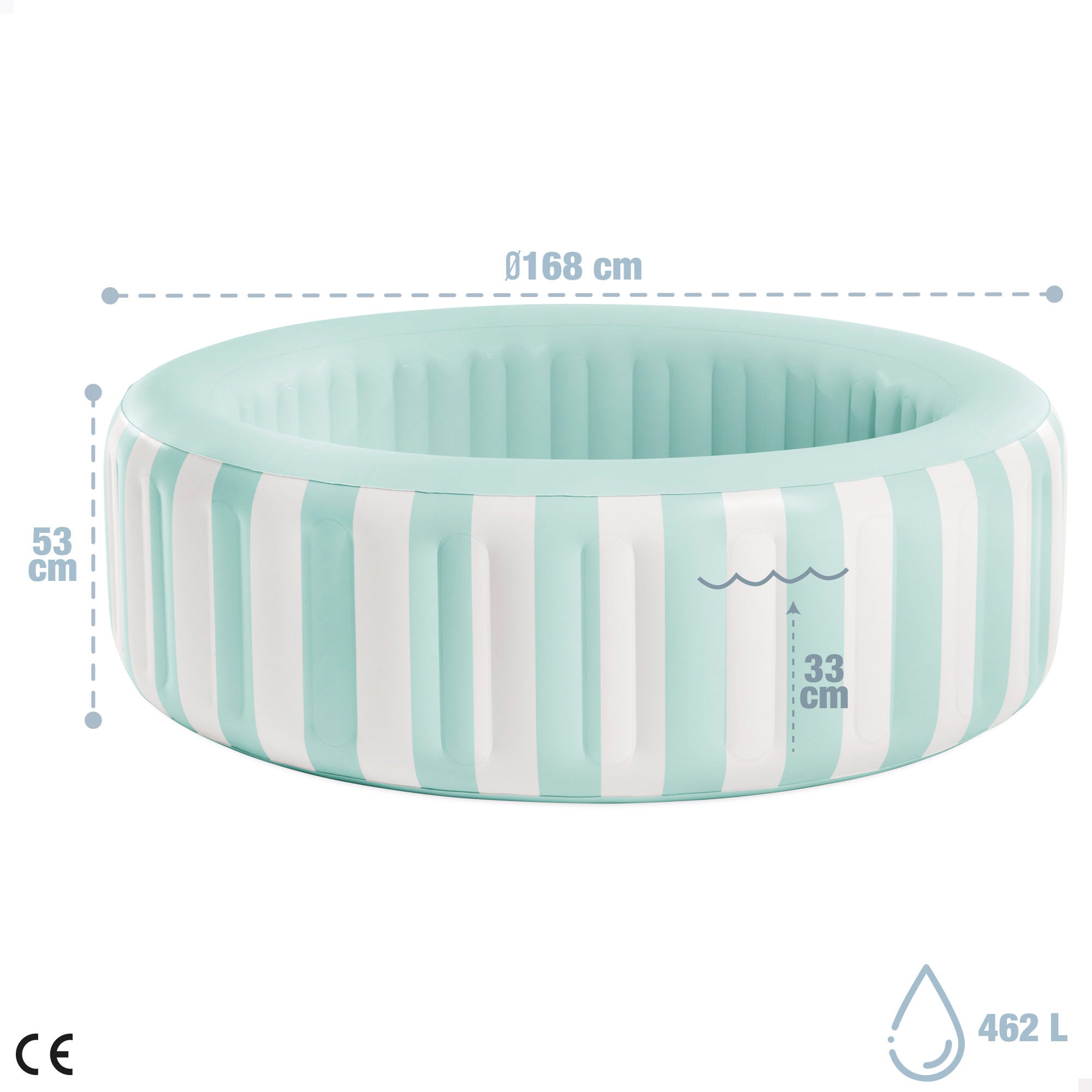 Piscina infantil insuflável redonda INTEX D168 cm