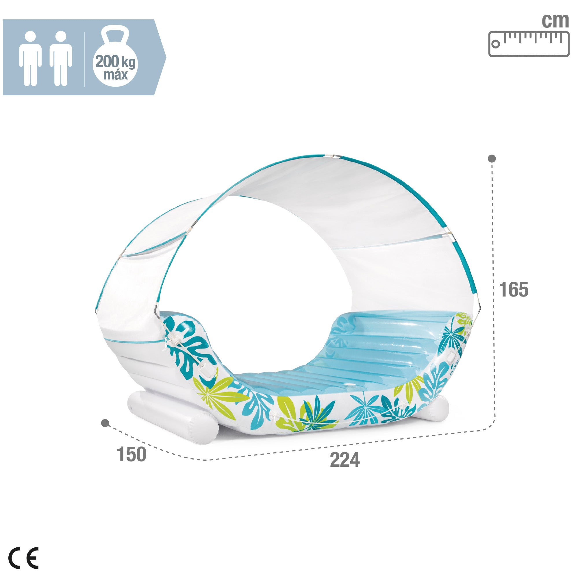 Colchão insuflável de casal INTEX 224x150x165 cm