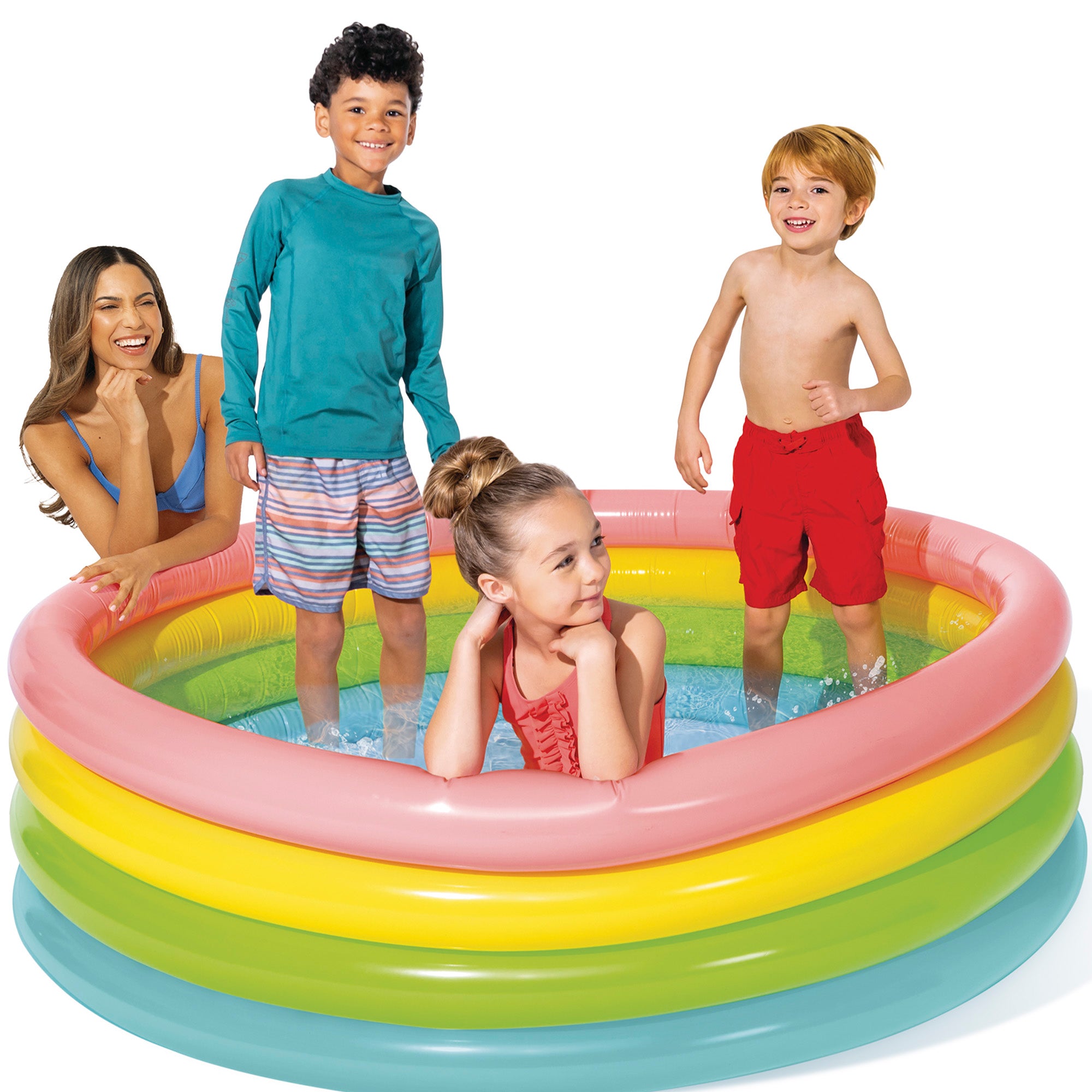 Piscina infantil insuflável INTEX com argolas multicoloridas 780 L