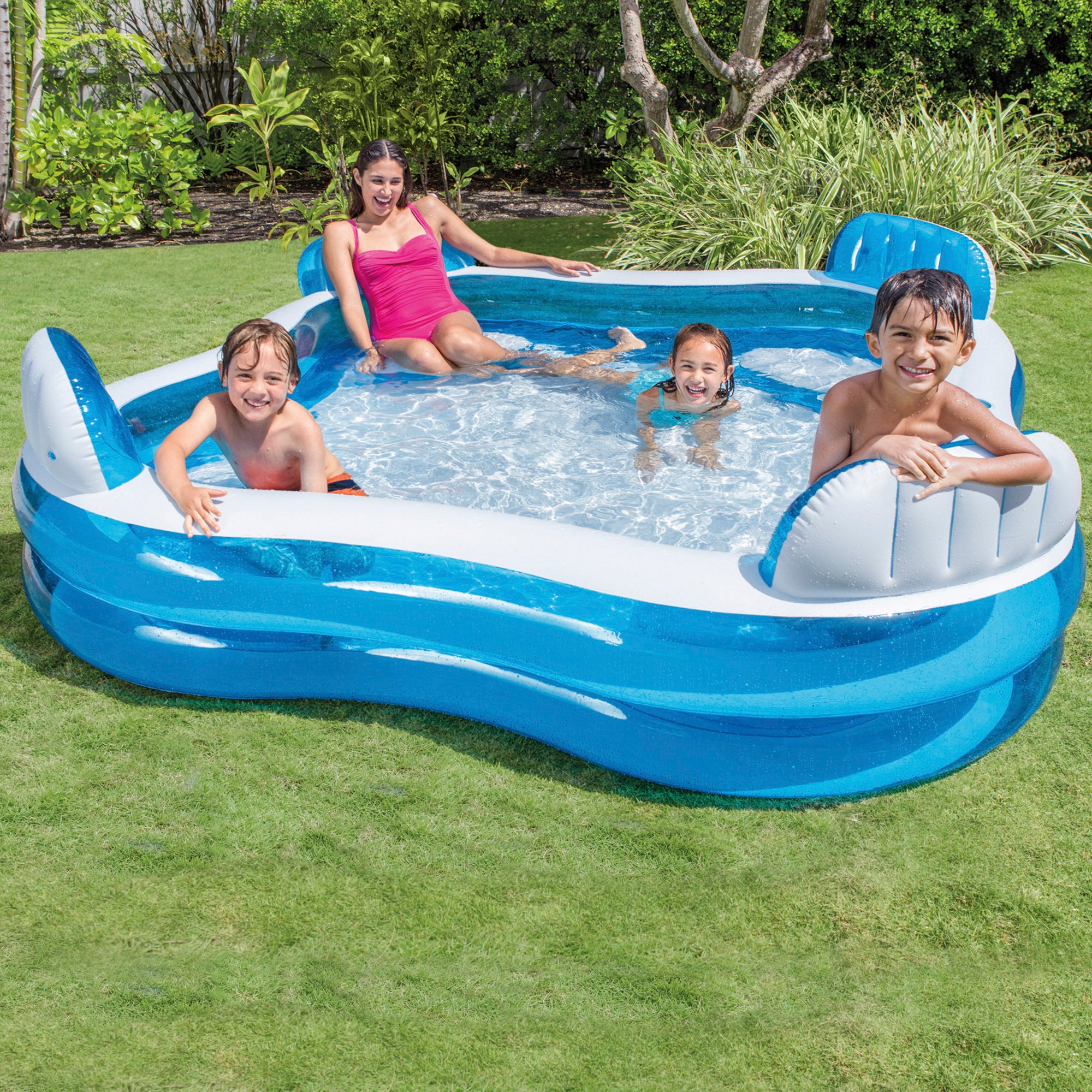 Piscina insuflável INTEX com assentos 229x229x66 cm - 990 l