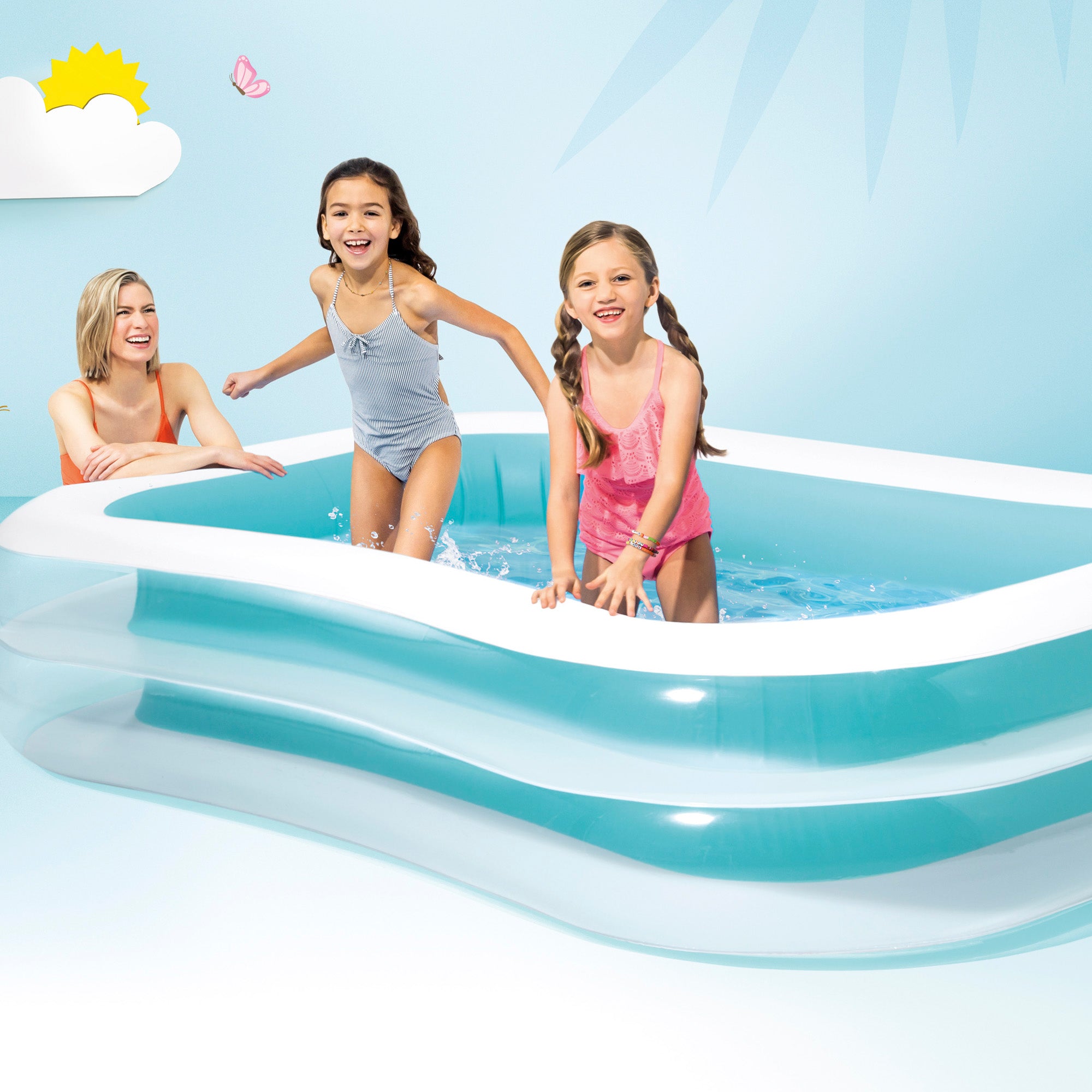 Piscina insuflável retangular INTEX 262x175x56 cm - 770 l