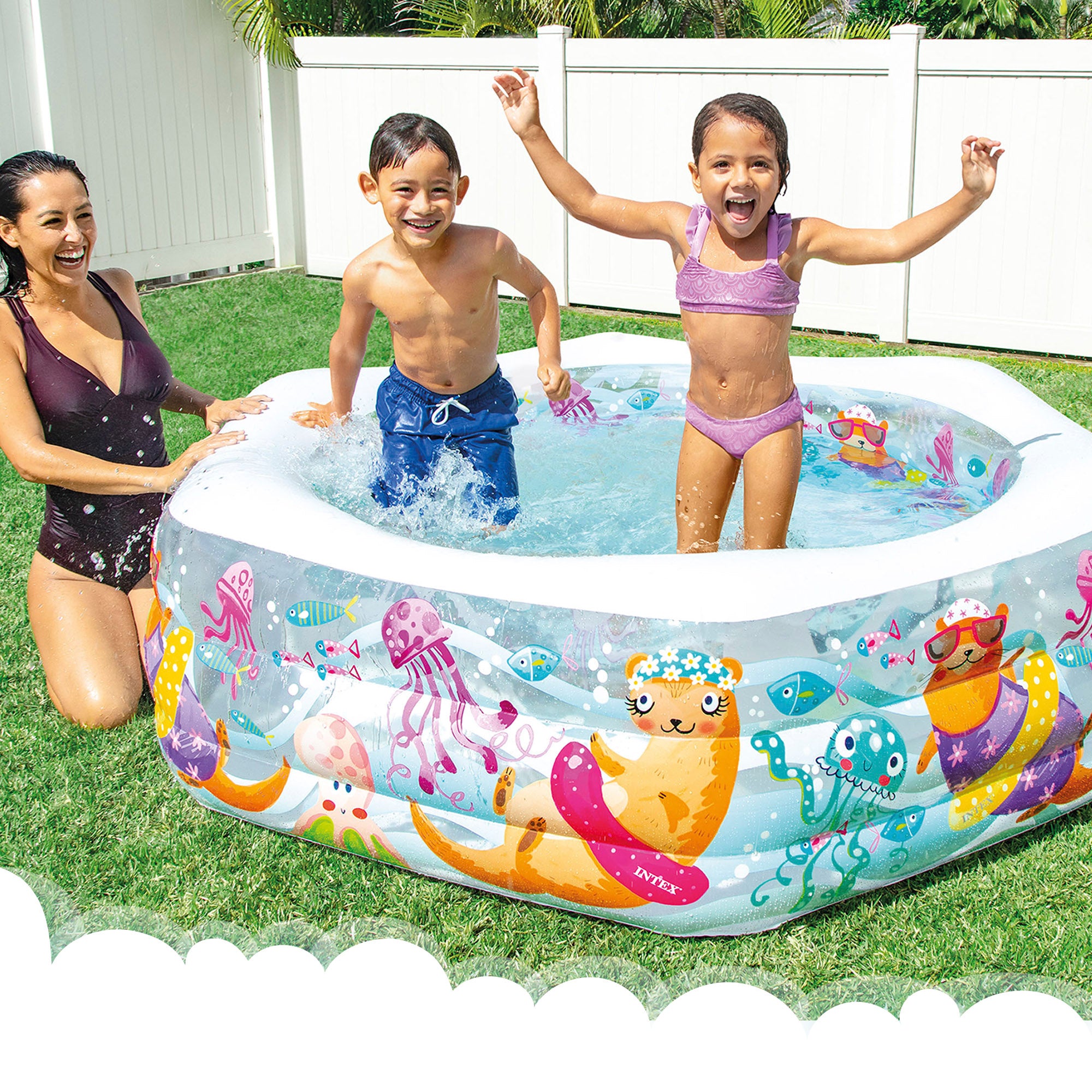 Piscina insuflável hexagonal INTEX 191x178x61 cm - 510 l
