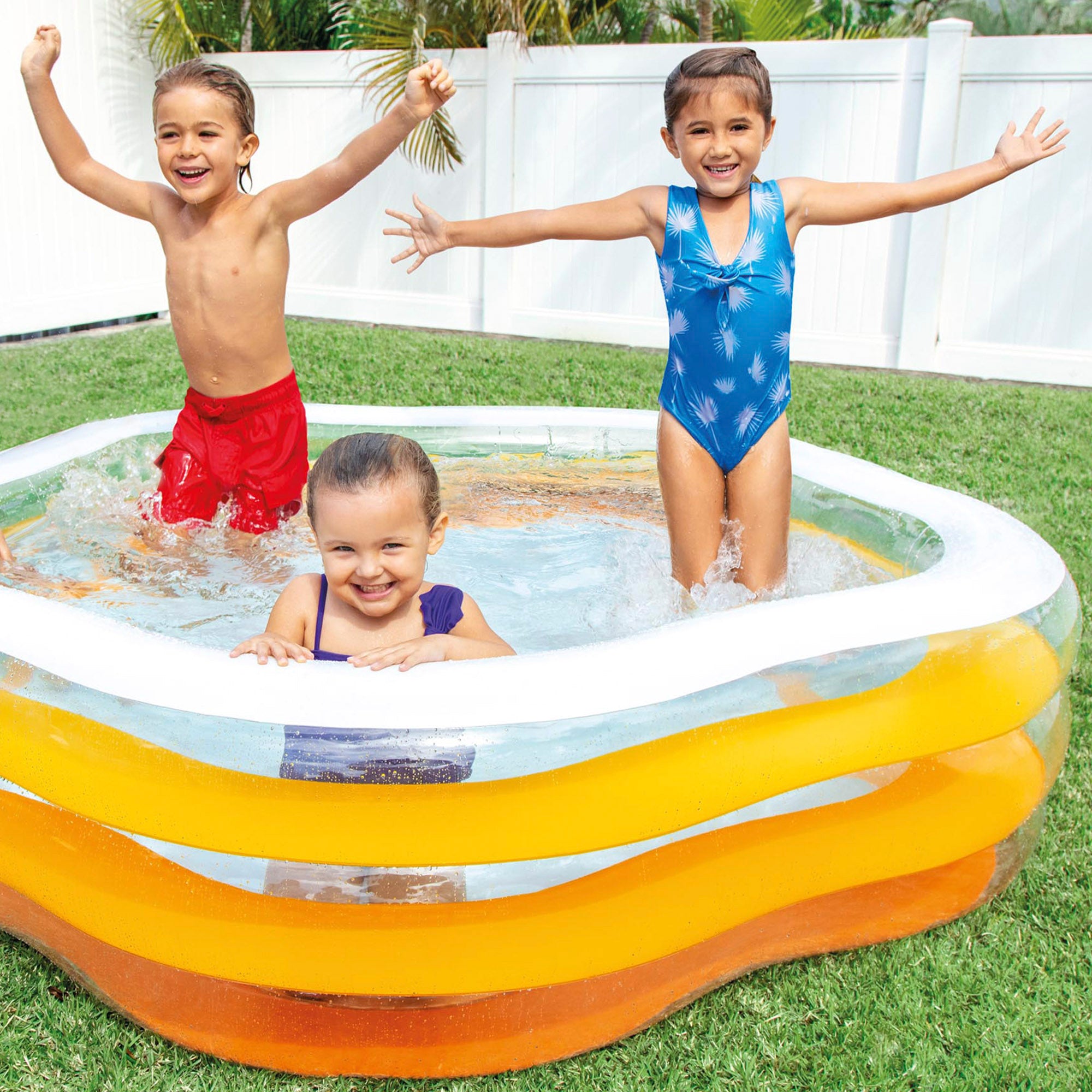 Piscina insuflável em forma de estrela INTEX 185x180x53 cm - 460 l