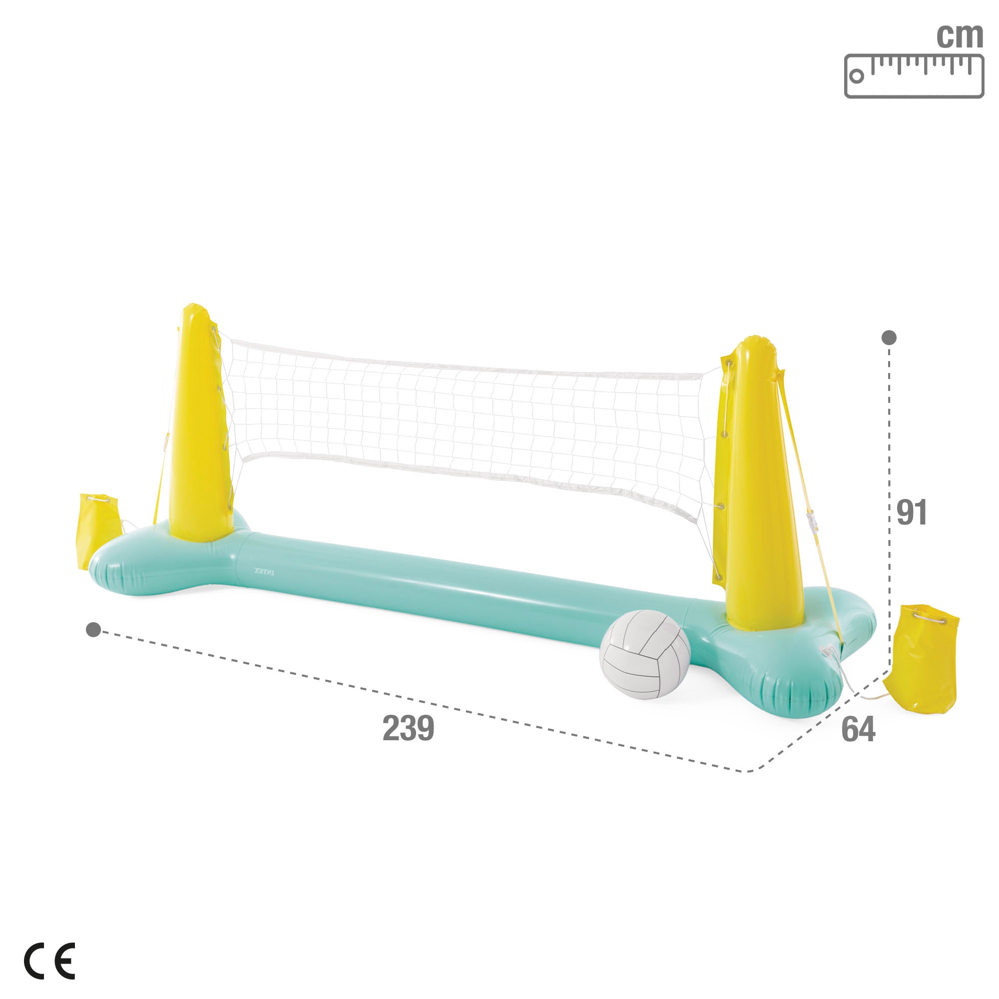 Jogo de voleibol insuflável flutuante da INTEX