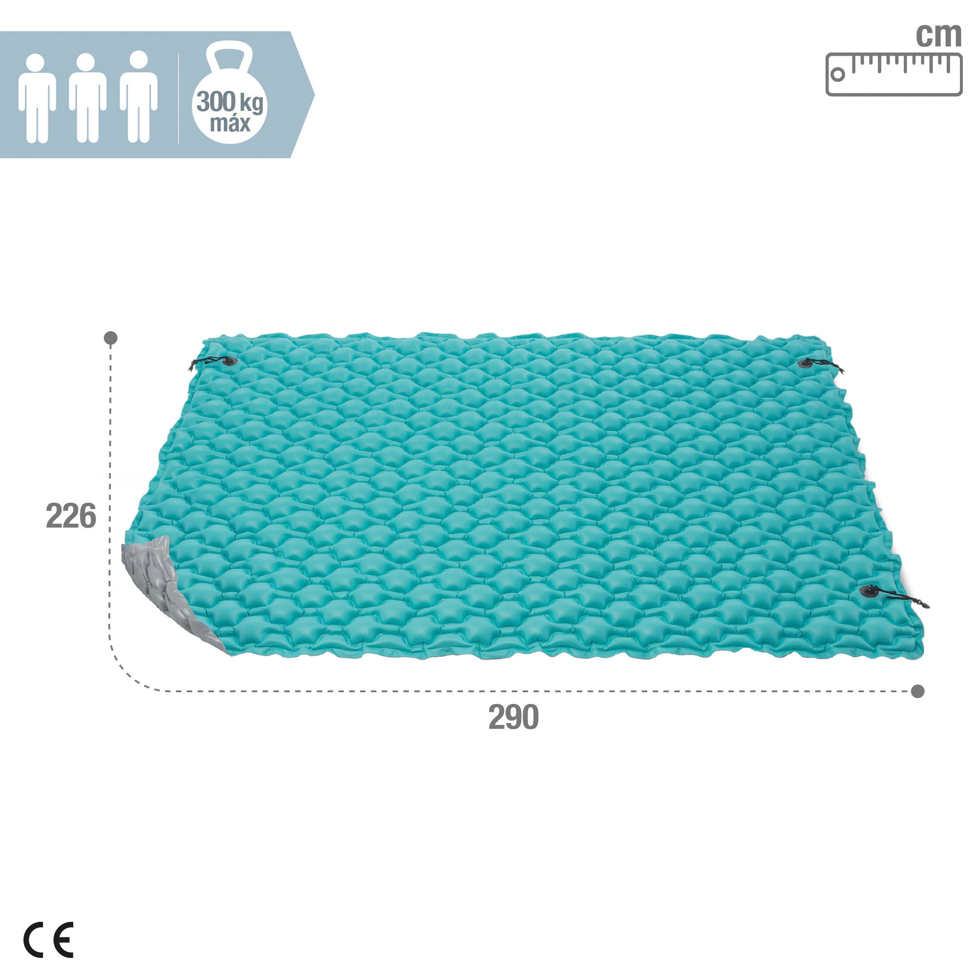 Colchão insuflável INTEX para 3 pessoas, 290x226 cm