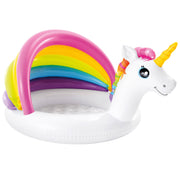 Piscina infantil insuflável INTEX com guarda-sol em unicórnio, 102x127x69 cm