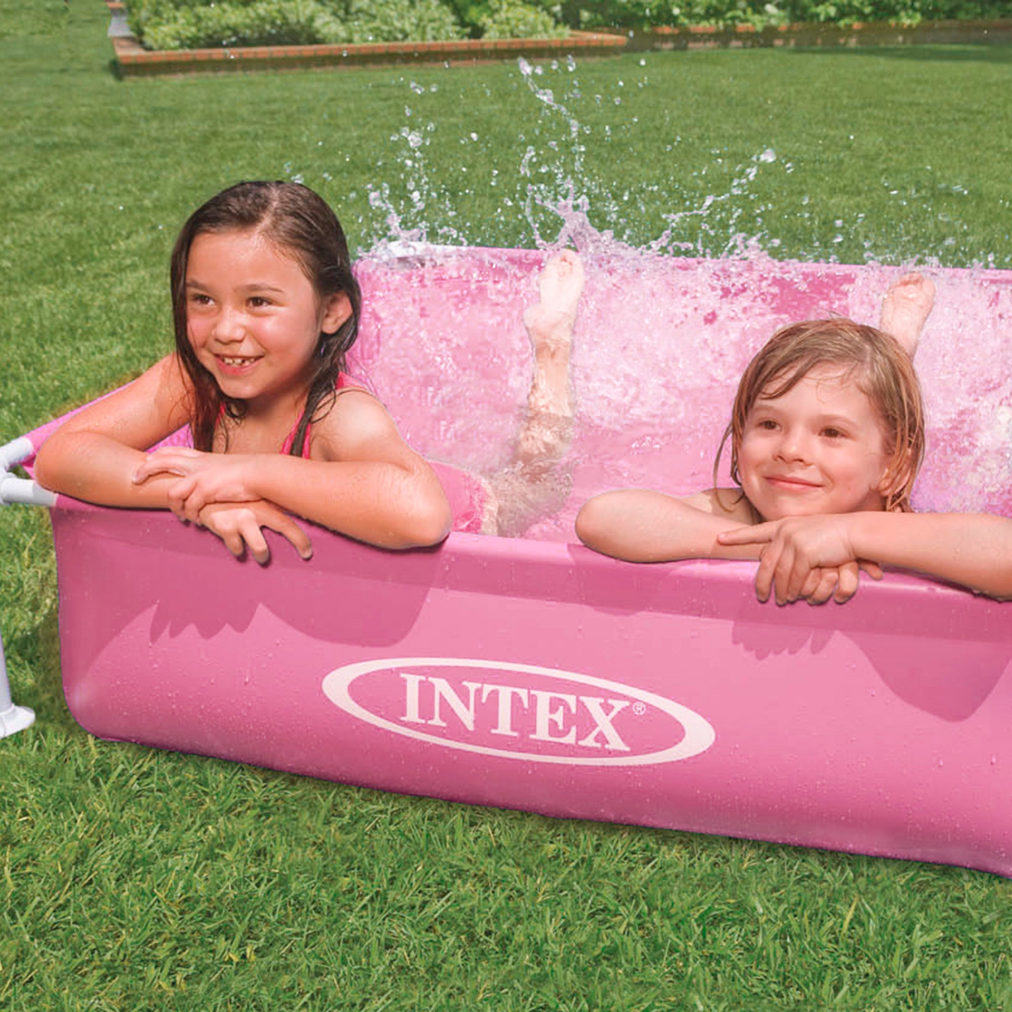 Piscina amovível INTEX rosa Mini Frame 122x122x30 cm