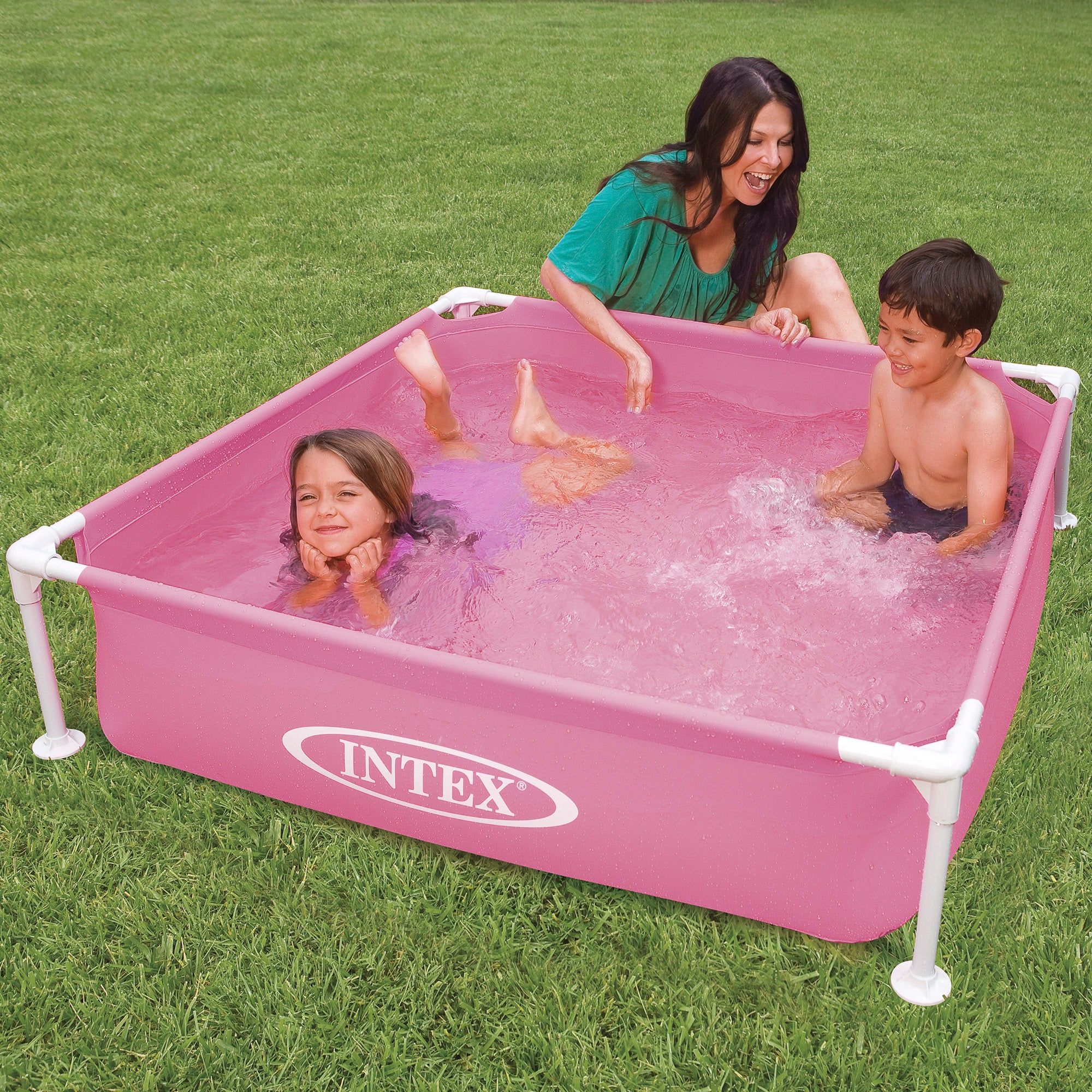 Piscina amovível INTEX rosa Mini Frame 122x122x30 cm